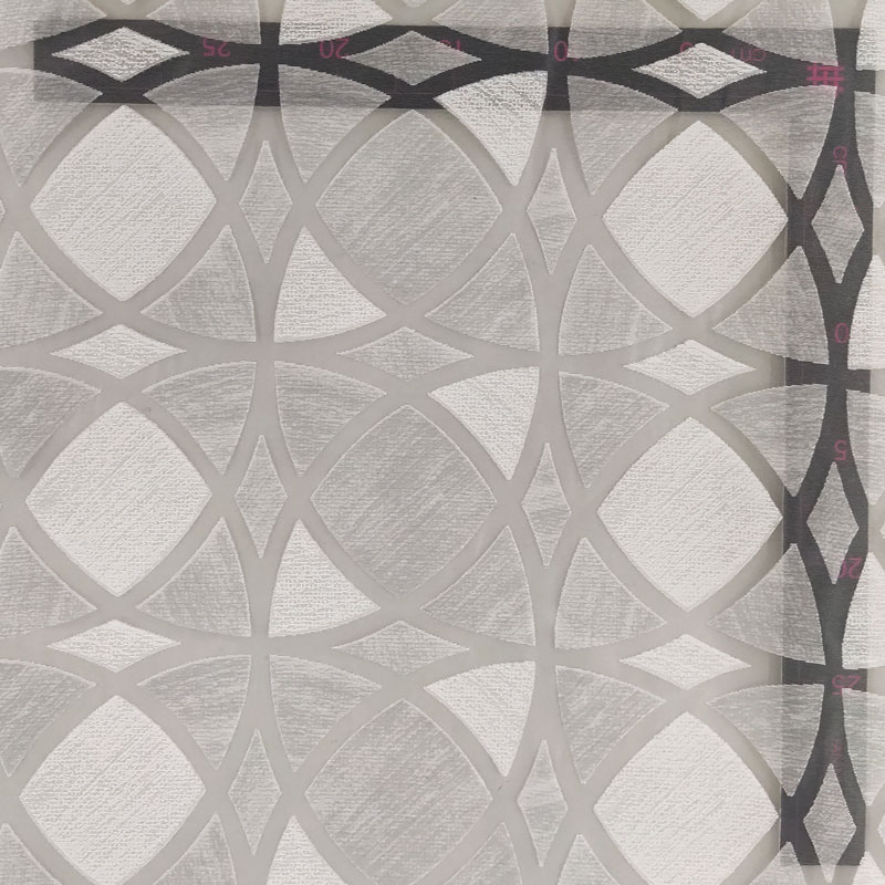 Scampolo Tenda Devorè Geometrico Grigio 145x290 cm Image