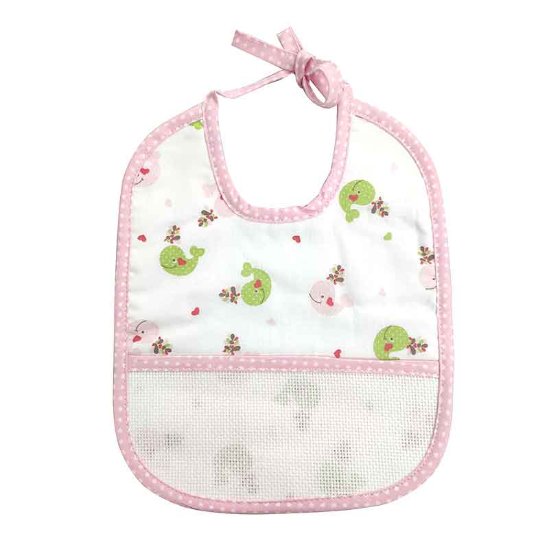 Bavaglino con Balenottere Felici Rosa