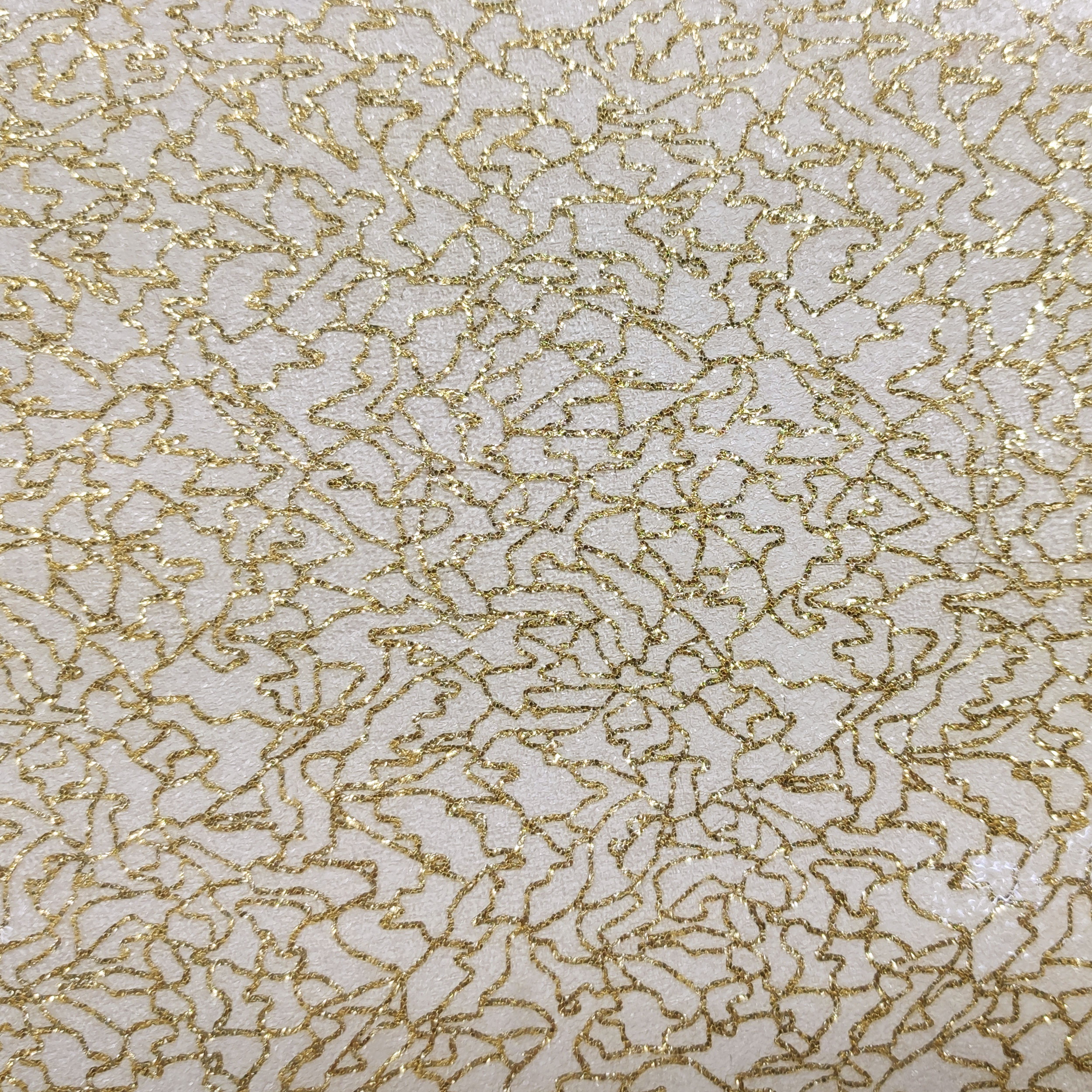 Tessuto Tovaglia Plastificata Fantasia Glitter Oro