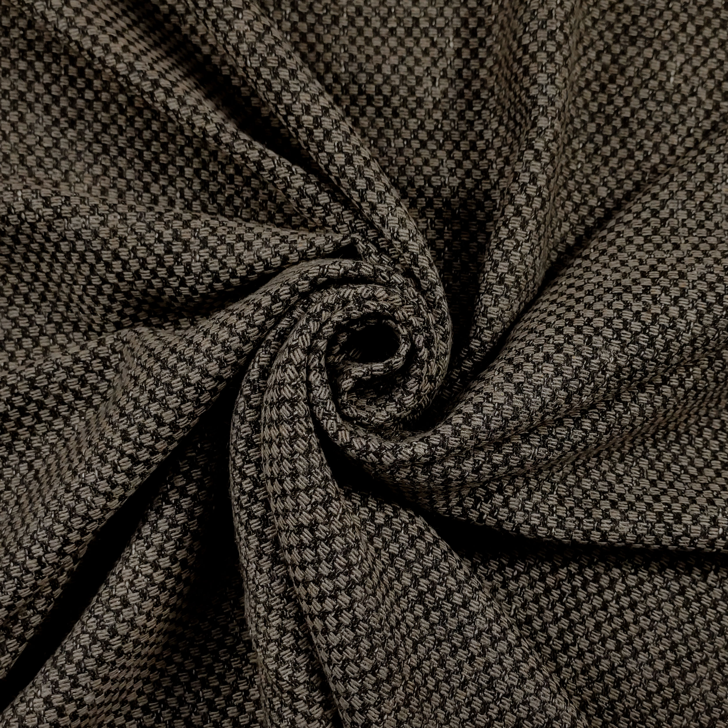 Maglia Misto Cotone Nero Intrecciato Tortora