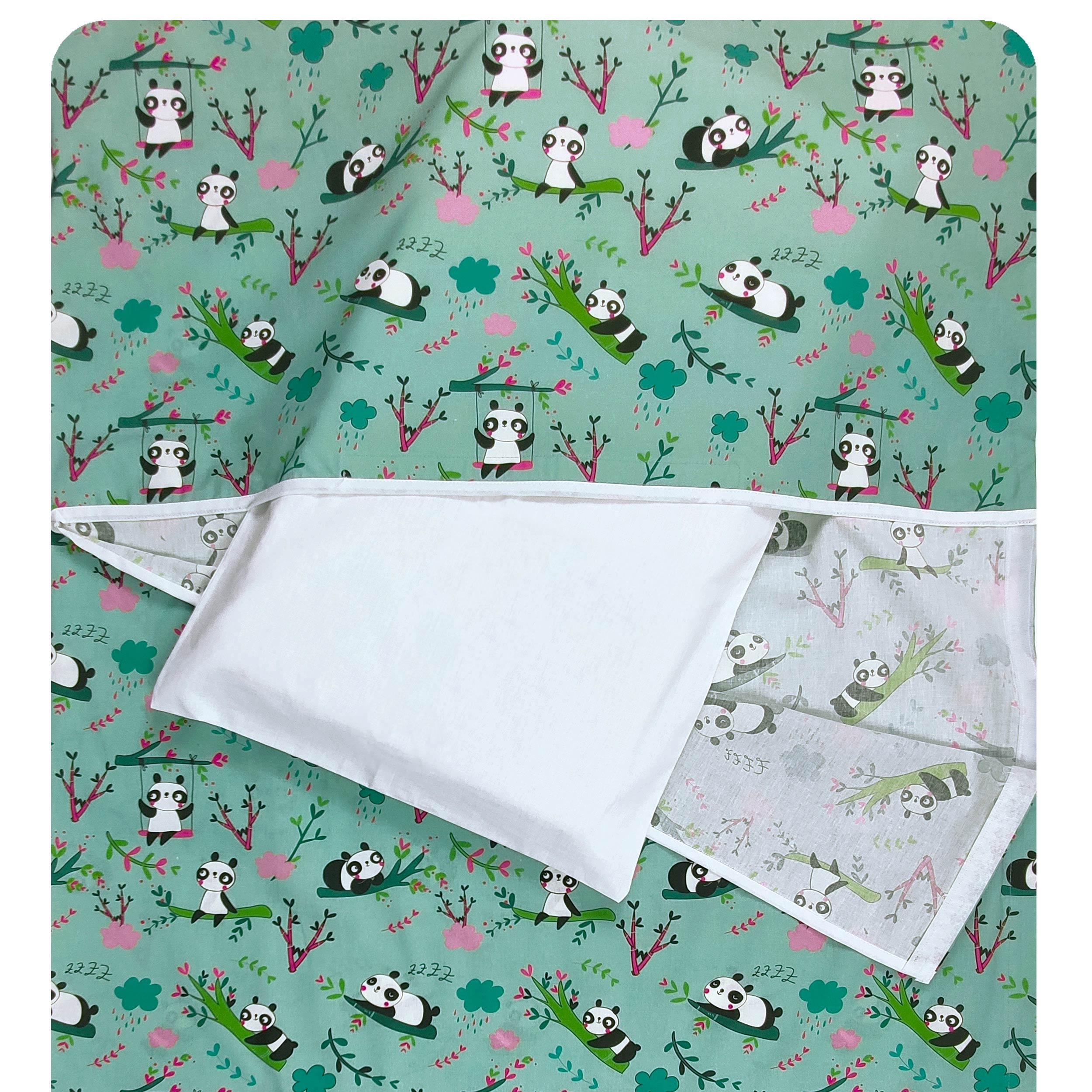 Sacco Nanna Estivo Panda Sfondo Verde Menta Image