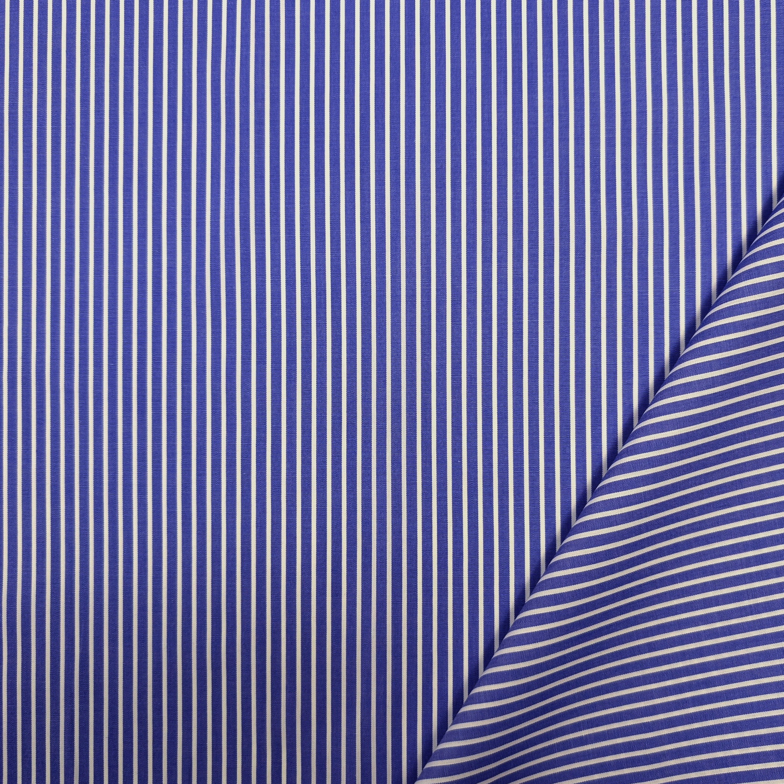 Cotone per Camiceria Righe Bluette Image