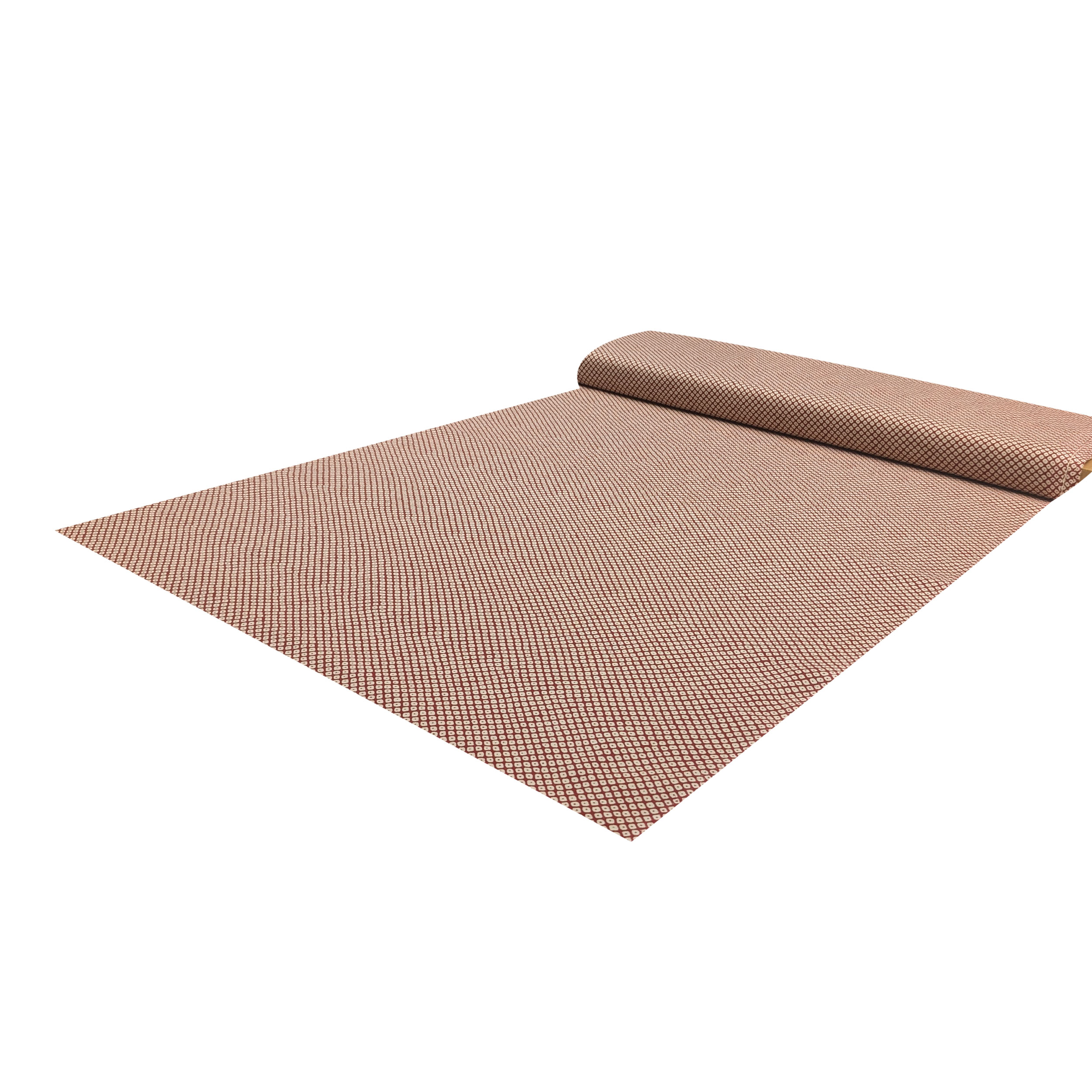 Popeline Cotone Bordeaux con Rombi Astratti Image