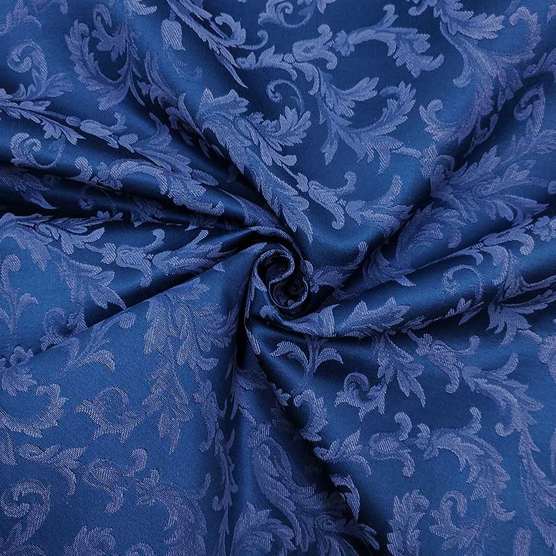 Tessuto damascato per tappezzeria blu royal