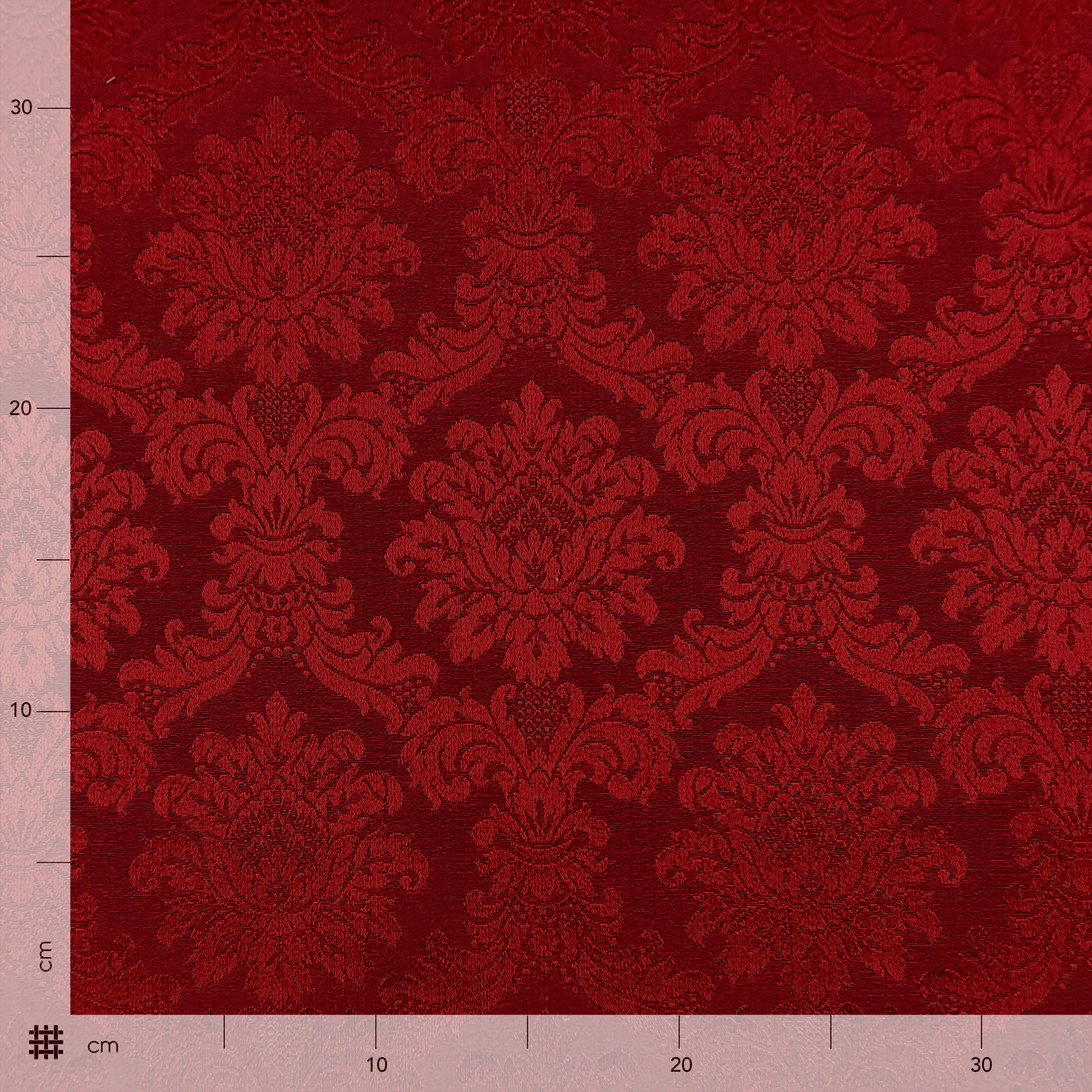 Tessuto Damascato Rosso Scuro Image