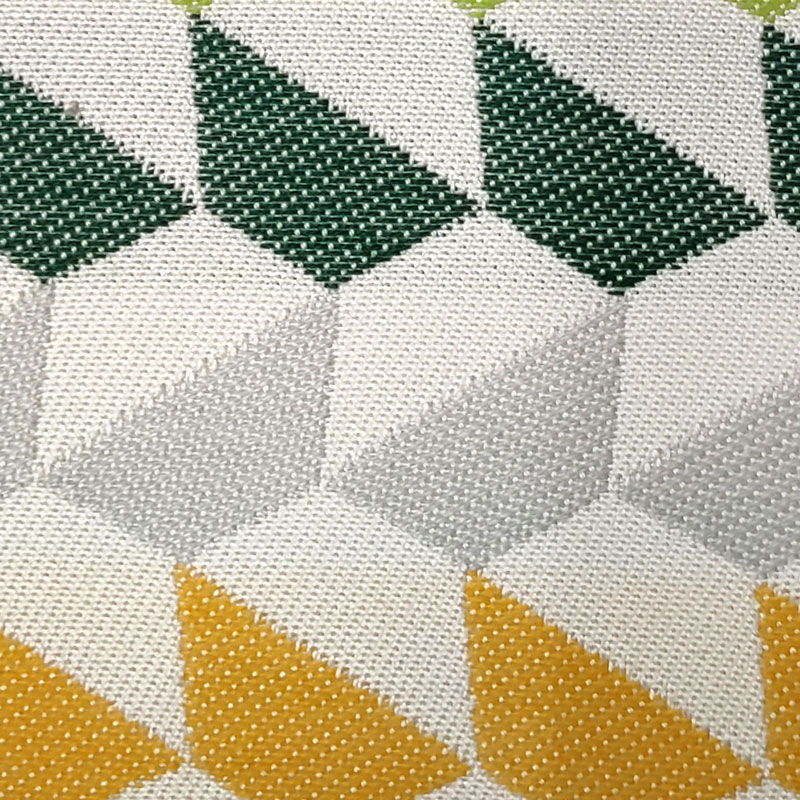 Tessuto esterno fantasia geometrica verde