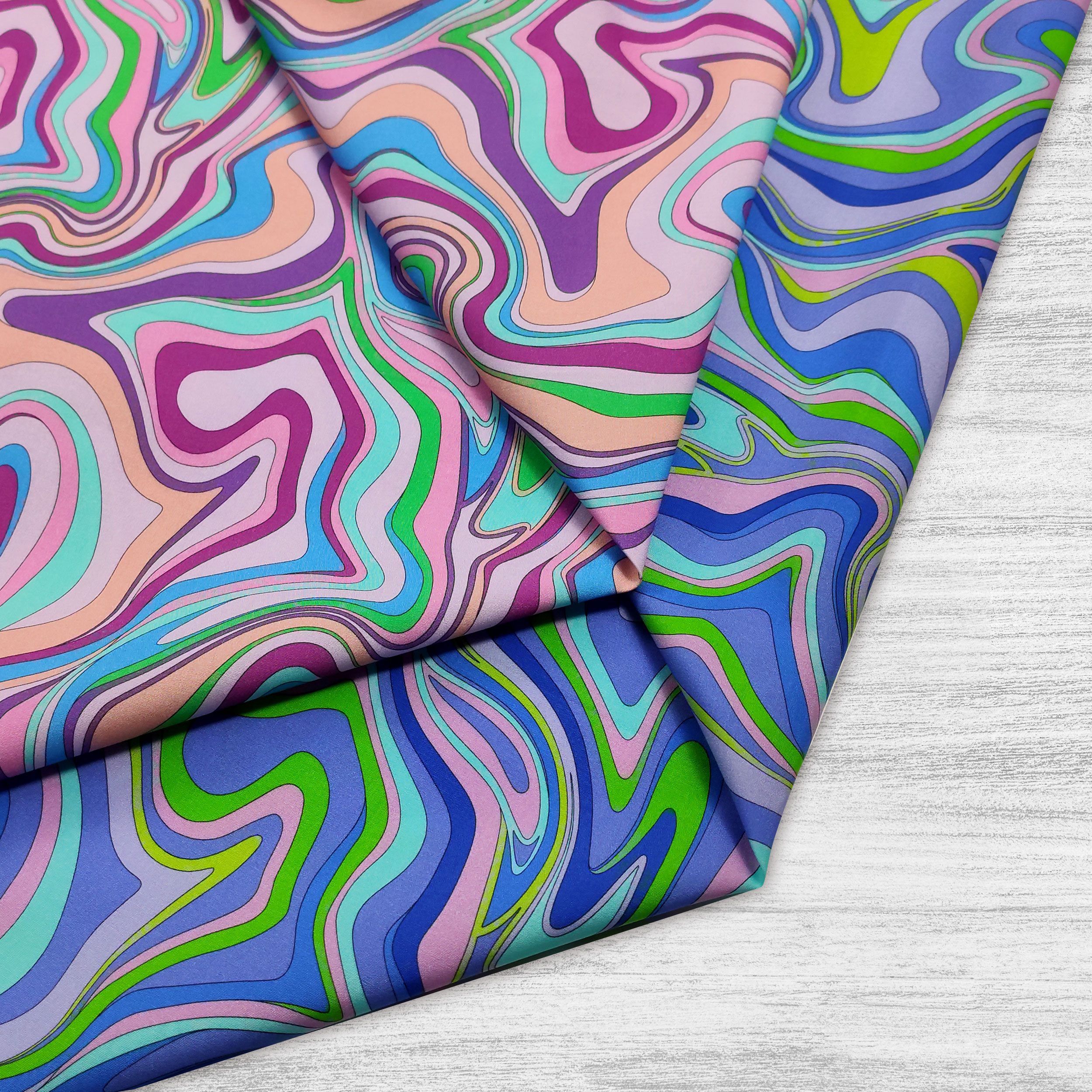 Cotone Elastico Fantasia Optical Rosa