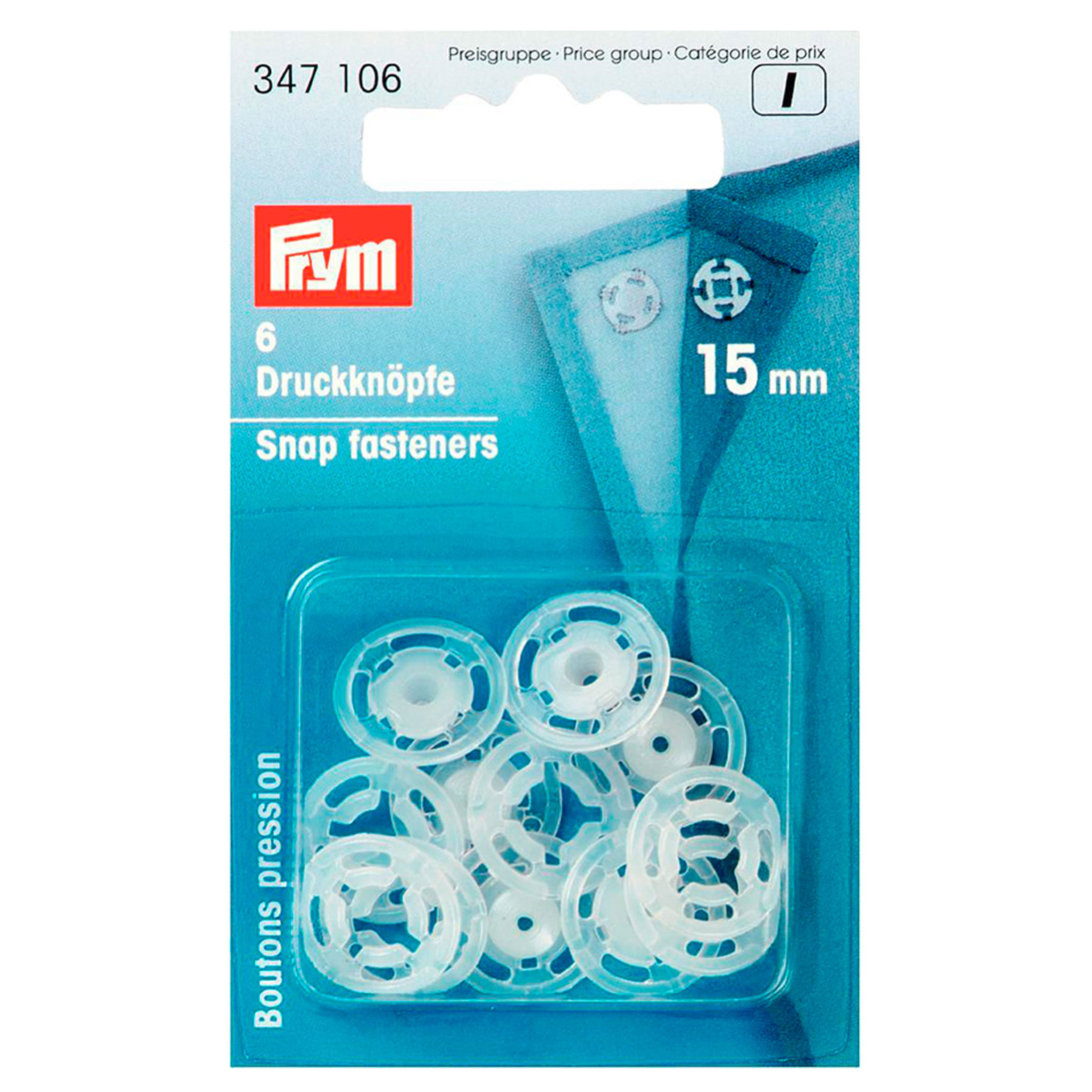 Bottoni Automatici Rotondi in Plastica Prym 15 mm
