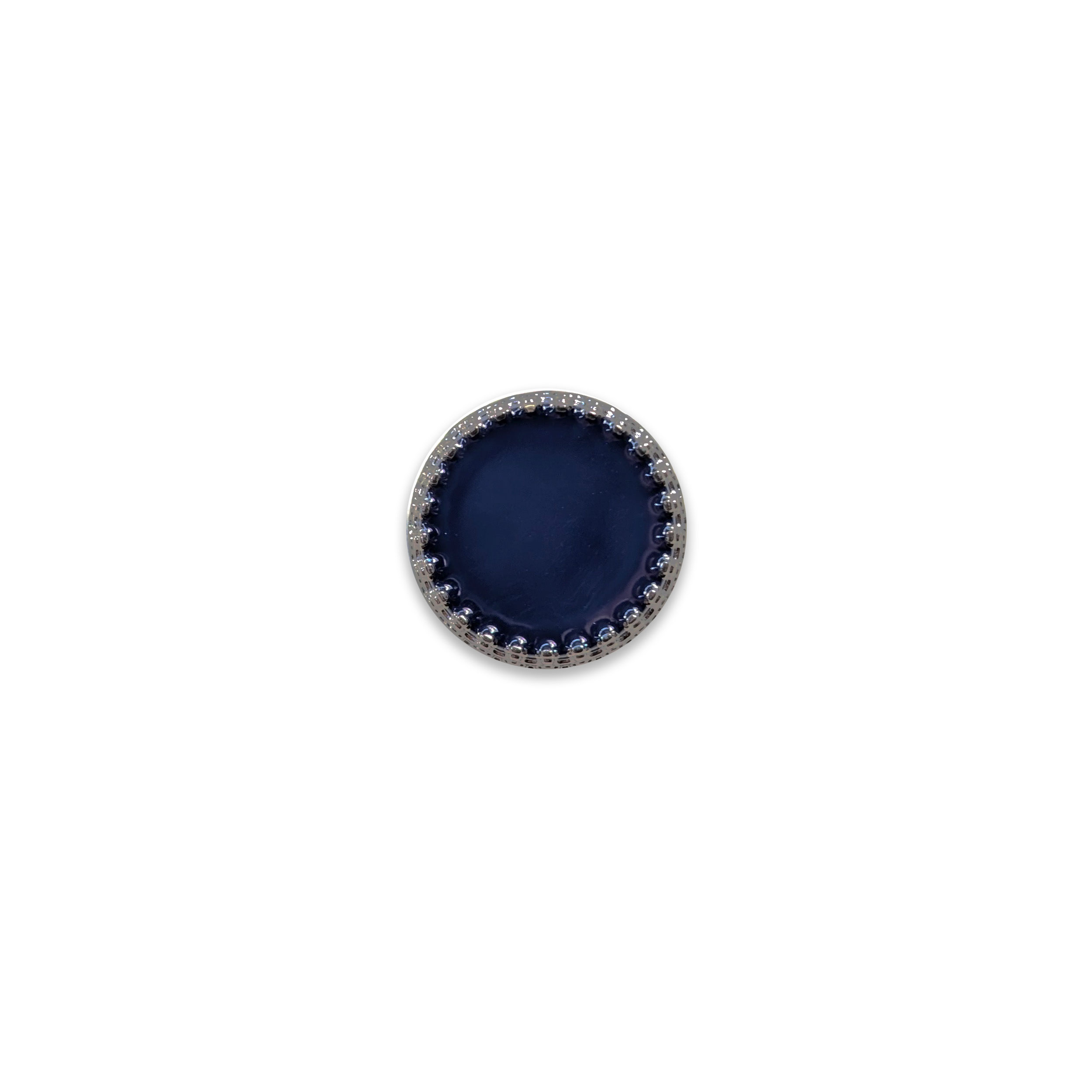 Bottone Blu con Corona Argento Scuro Image