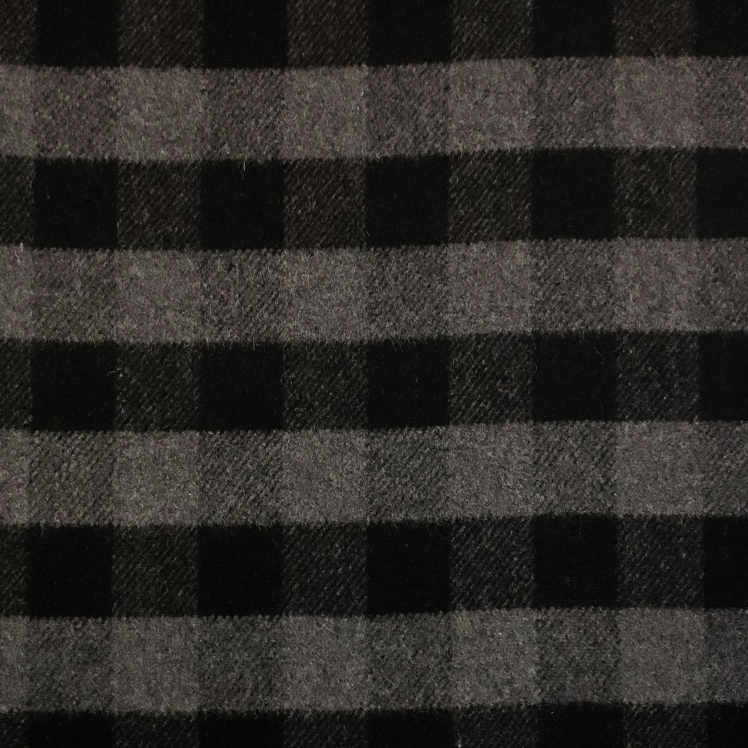 Misto Cotone Quadretti Neri e Grigi