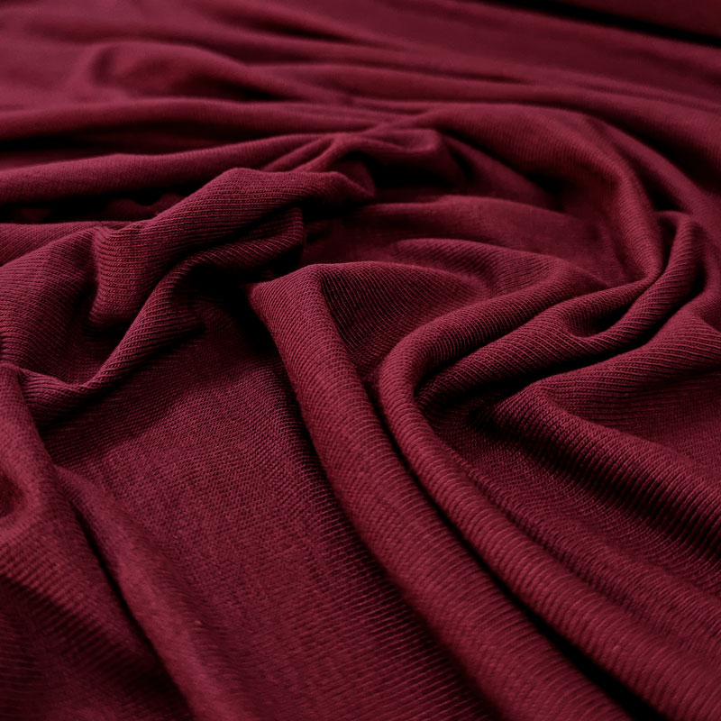 Jersey Morbidino di Viscosa Bordeaux