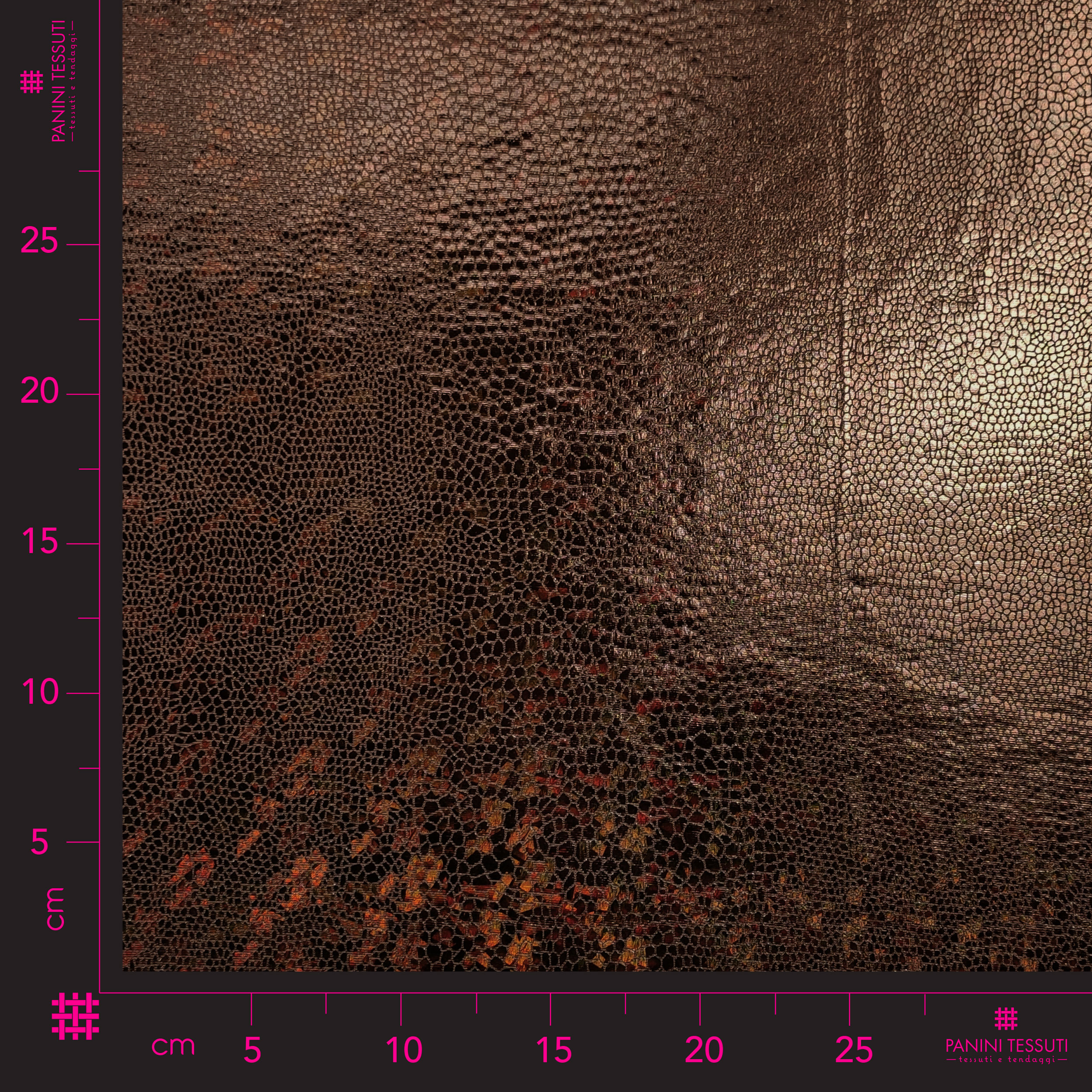 Lycra Glitterata Effetto Pitonato Bronzo