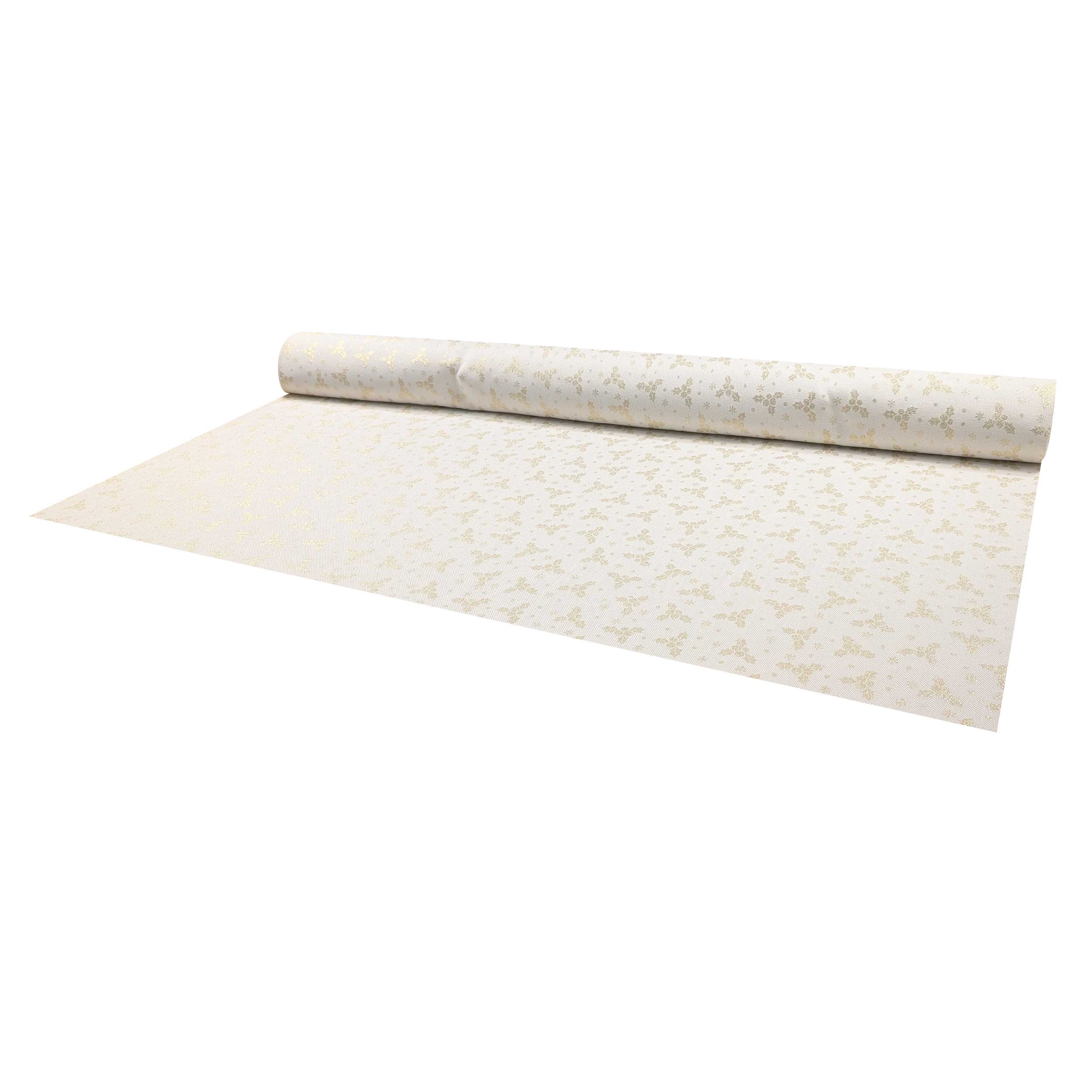 Jacquard Natalizio Agrifogli Lurex Oro Image