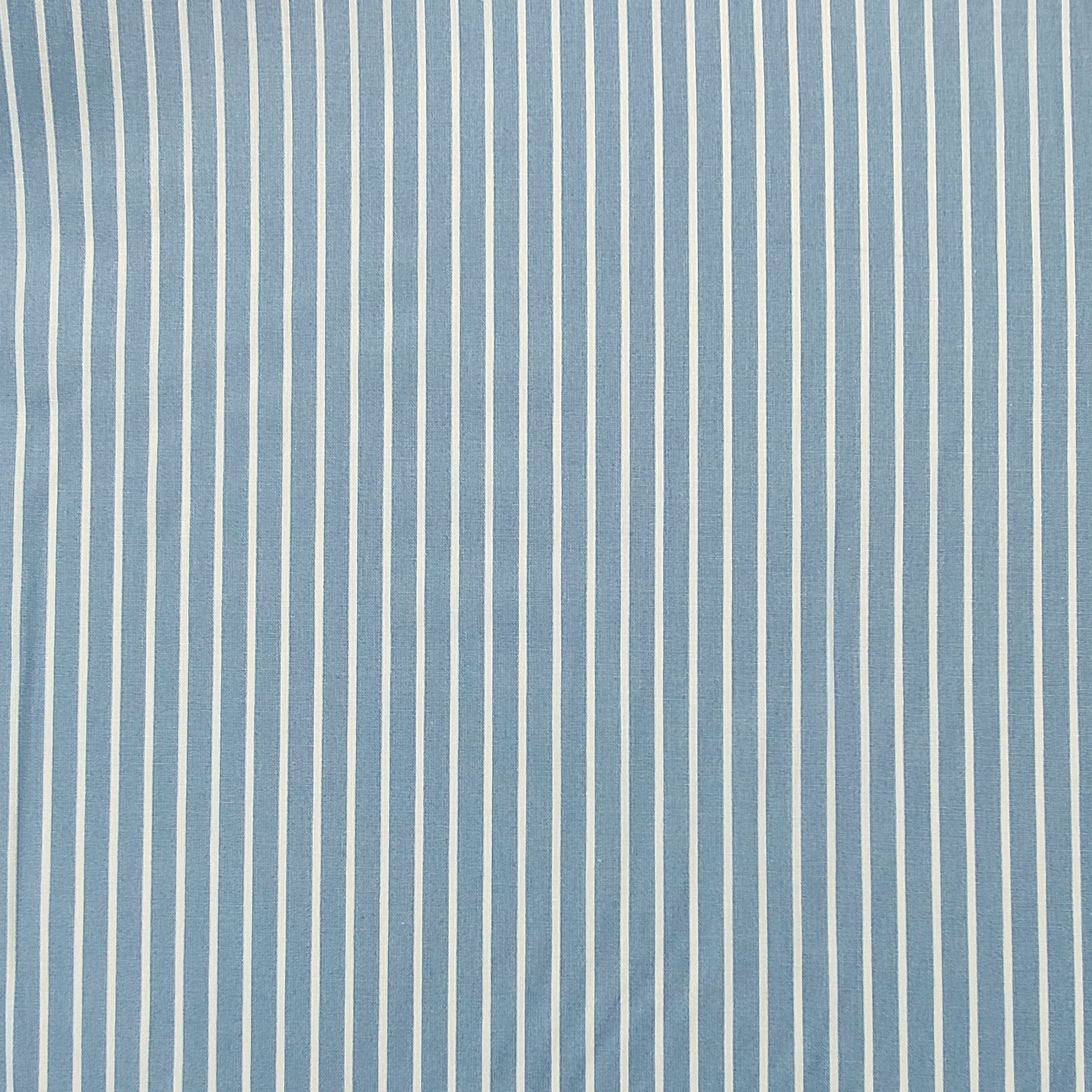 Popeline di Cotone Azzurro Fantasia Righe