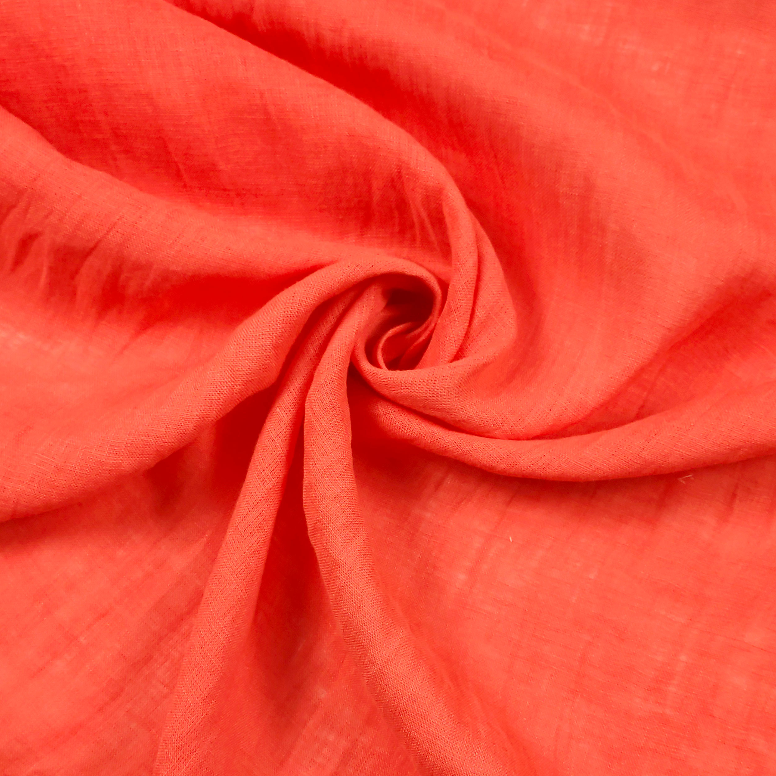 tessuto lino arancione