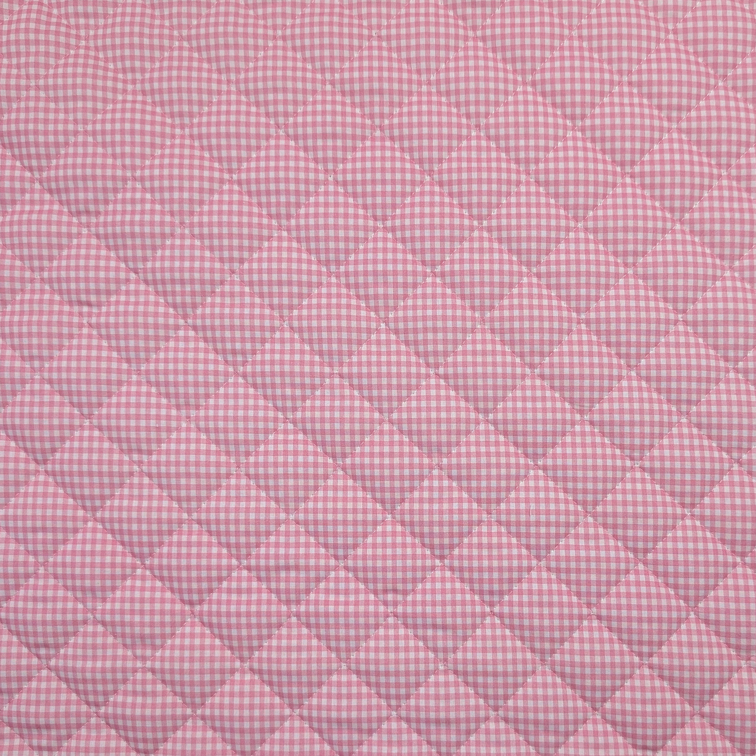 Tessuto Trapuntato Quadretto Rosa Image