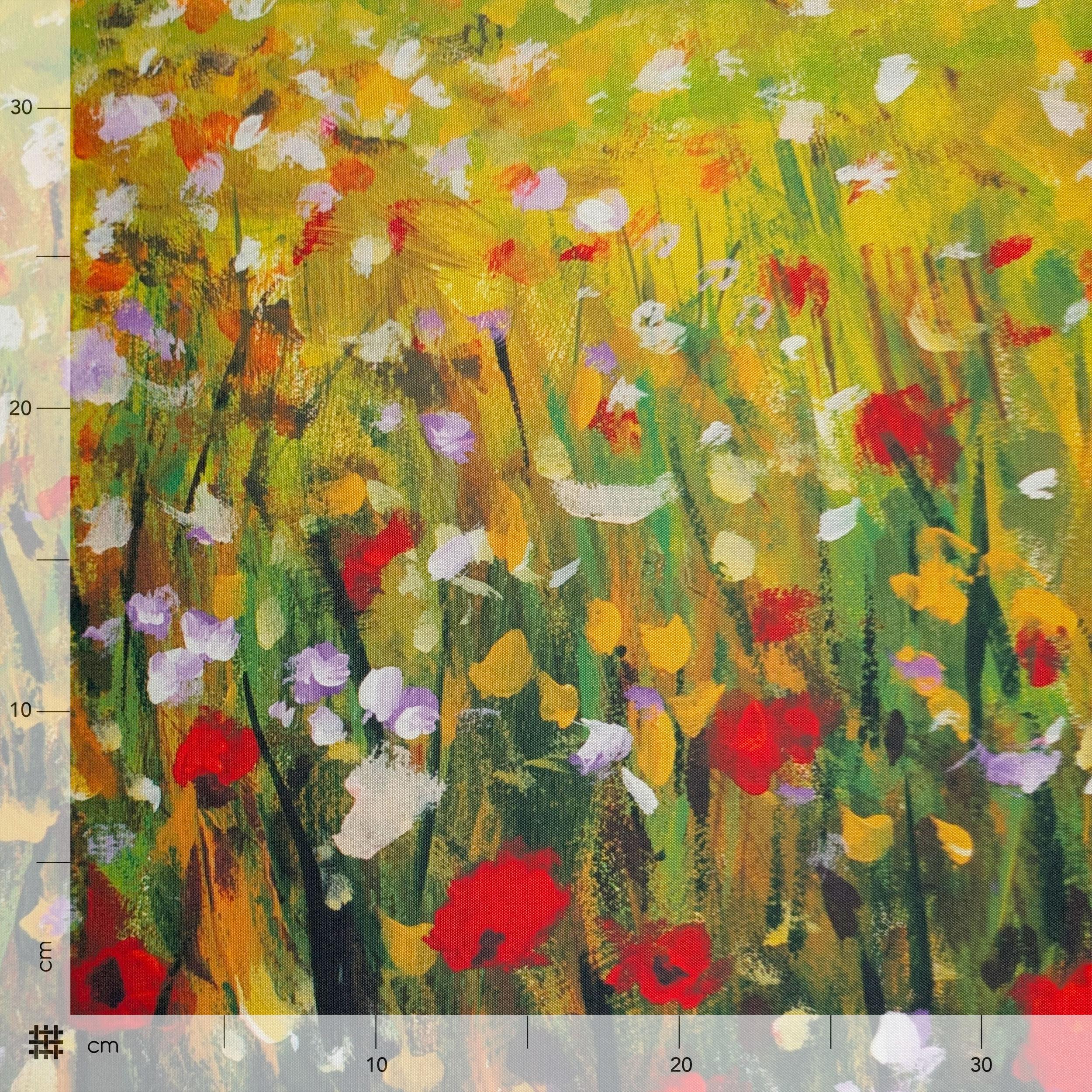 Passatoia da Cucina con Fiori di Campo Dipinti Image