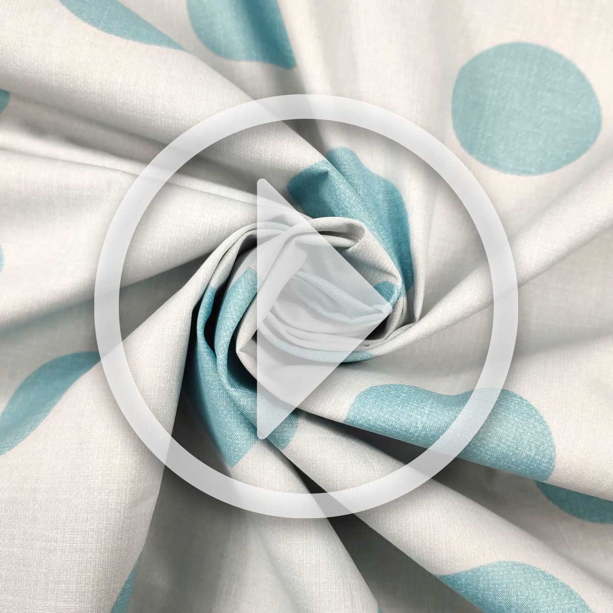 Tessuto Cotone Bolle Azzurre Image