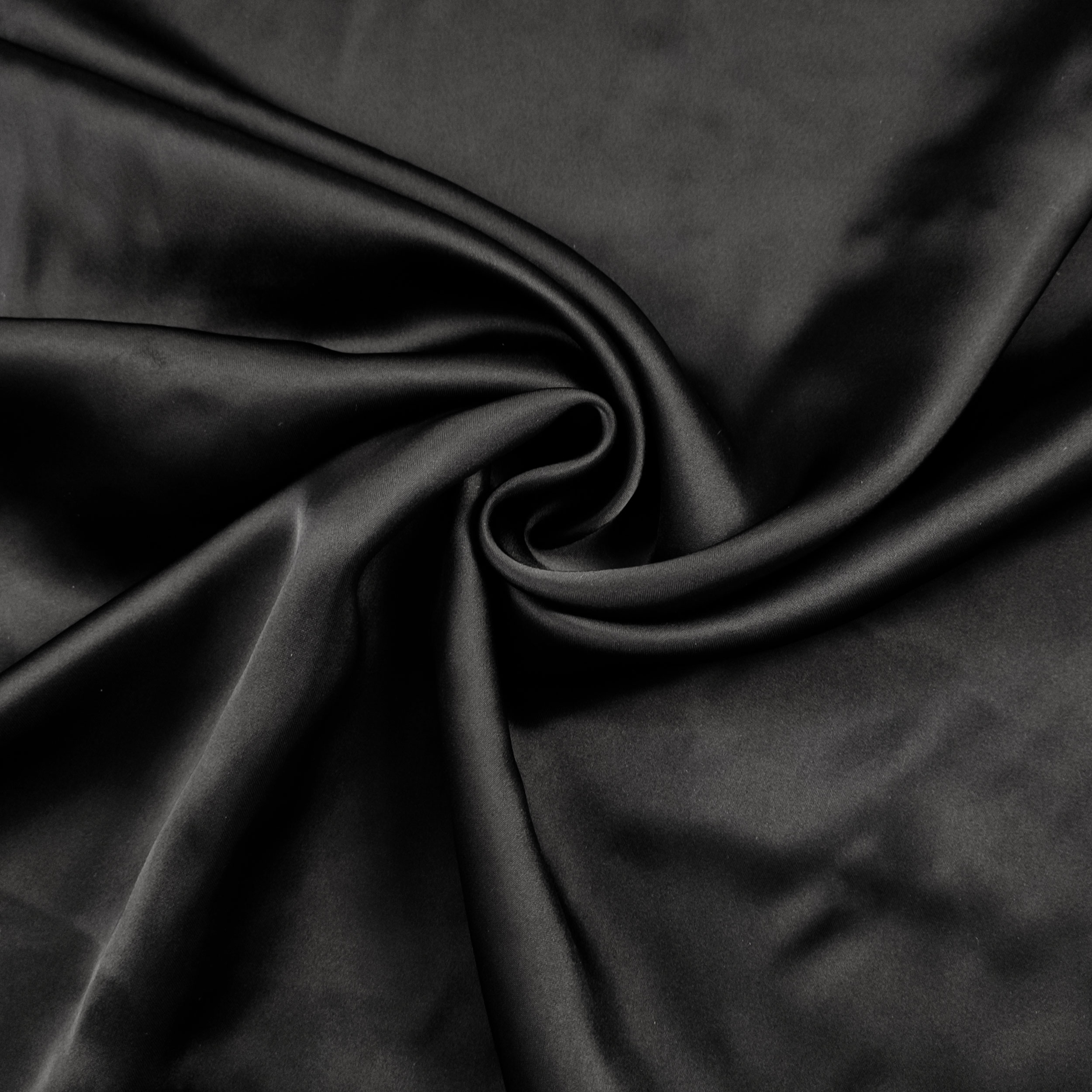 Doppio Raso Viscosa Seta Nero