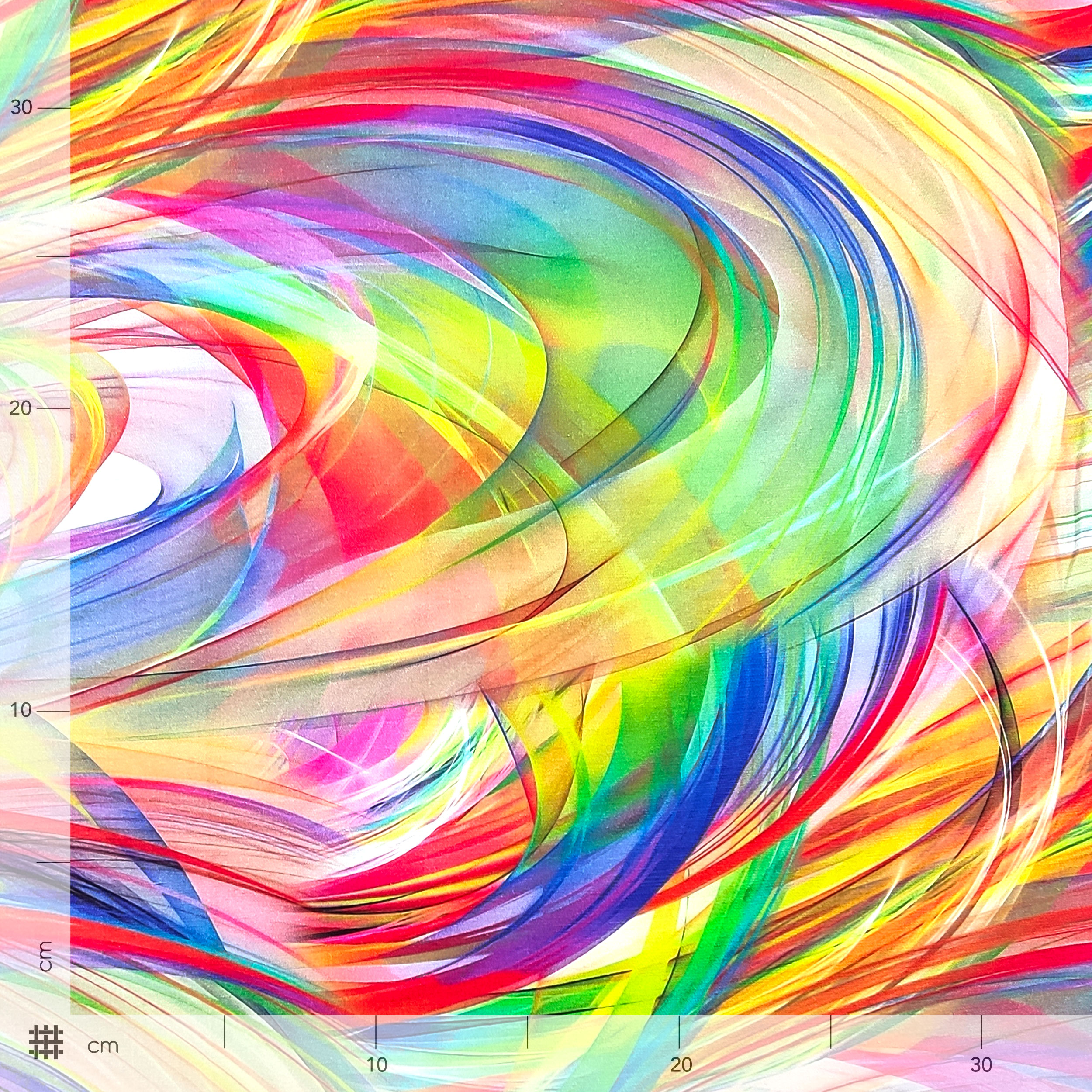 Misto Viscosa Fantasia Astratta Arcobaleno