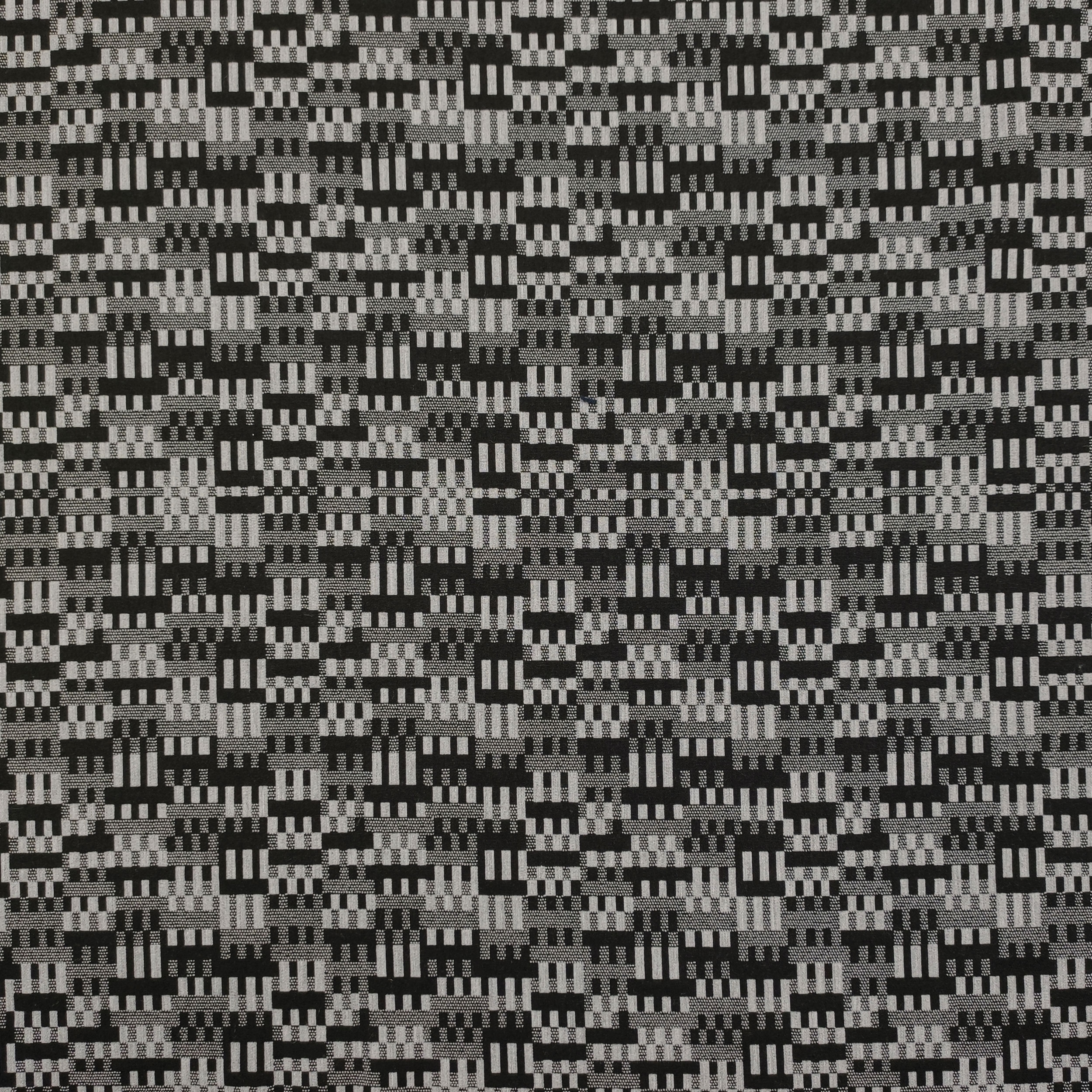 Scampolo Misto Cotone Geometria Grigio e Nero