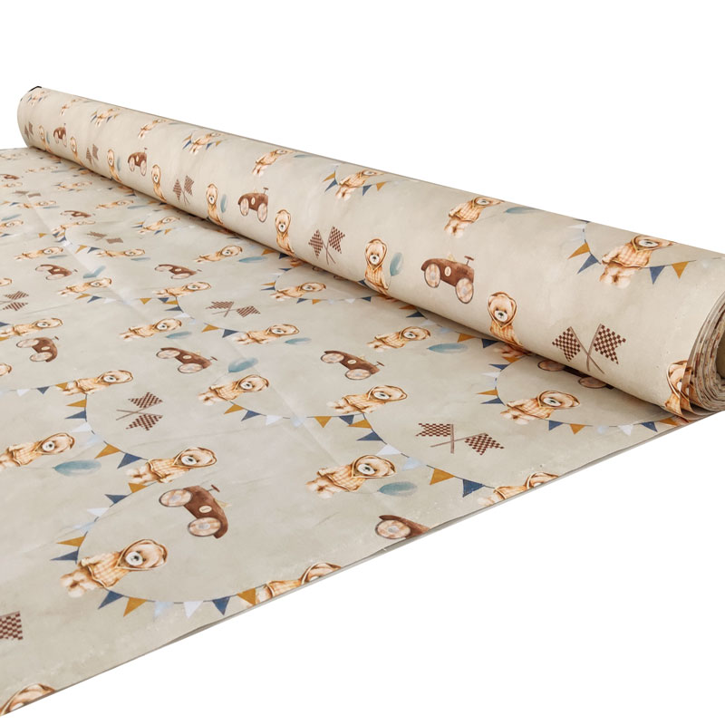 Rasatello di Cotone Teddy Sfondo Beige