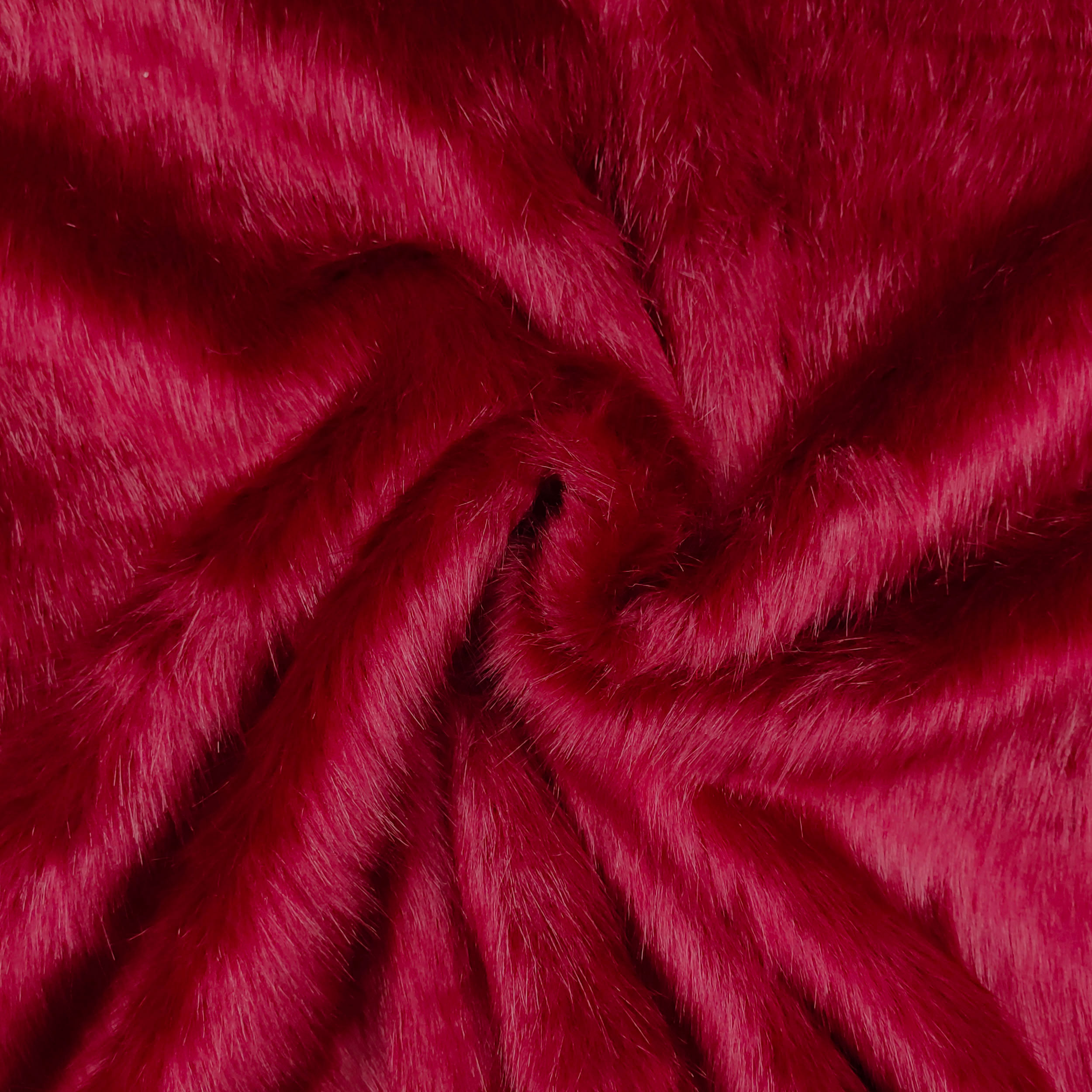 Tessuto Pelo Lungo Rosso Bordeaux
