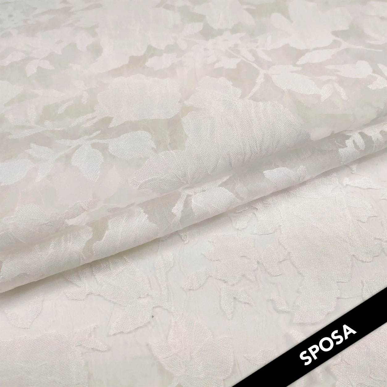 Tessuto Devorè Moda Setato Bianco Image