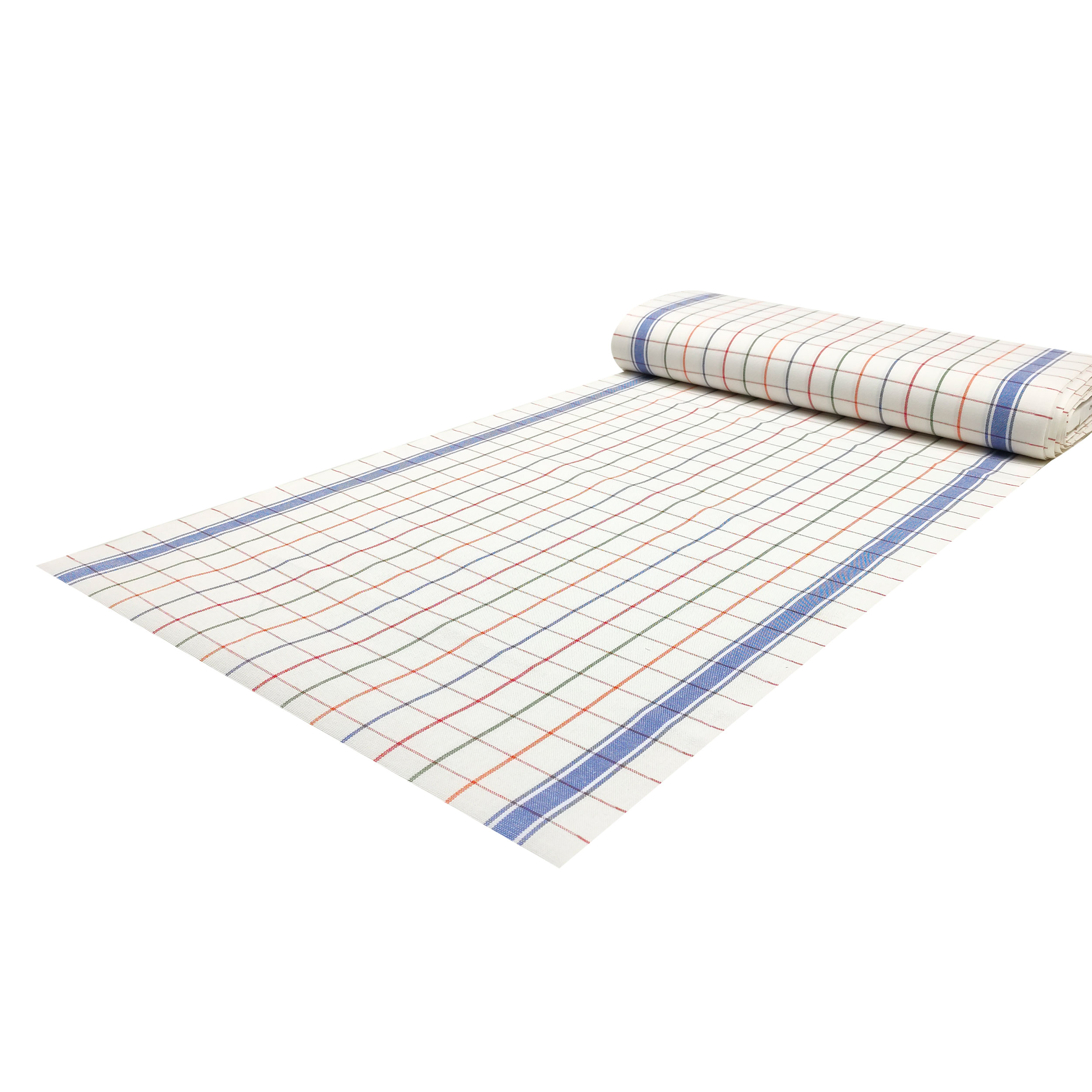 Tessuto per Strofinacci Doppio Bordo Blu con Righe