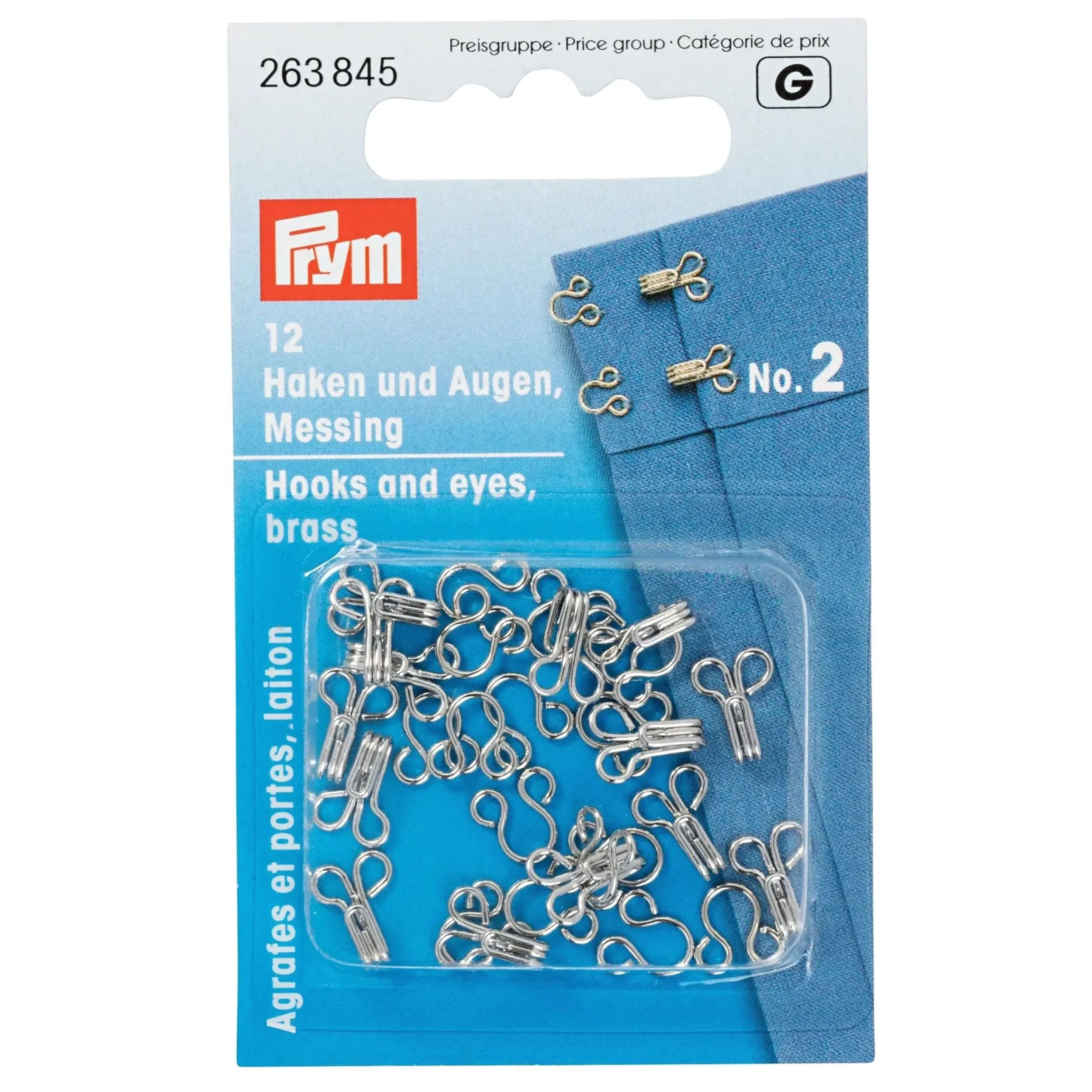 Ganci ed Occhielli Argento Prym No. 2