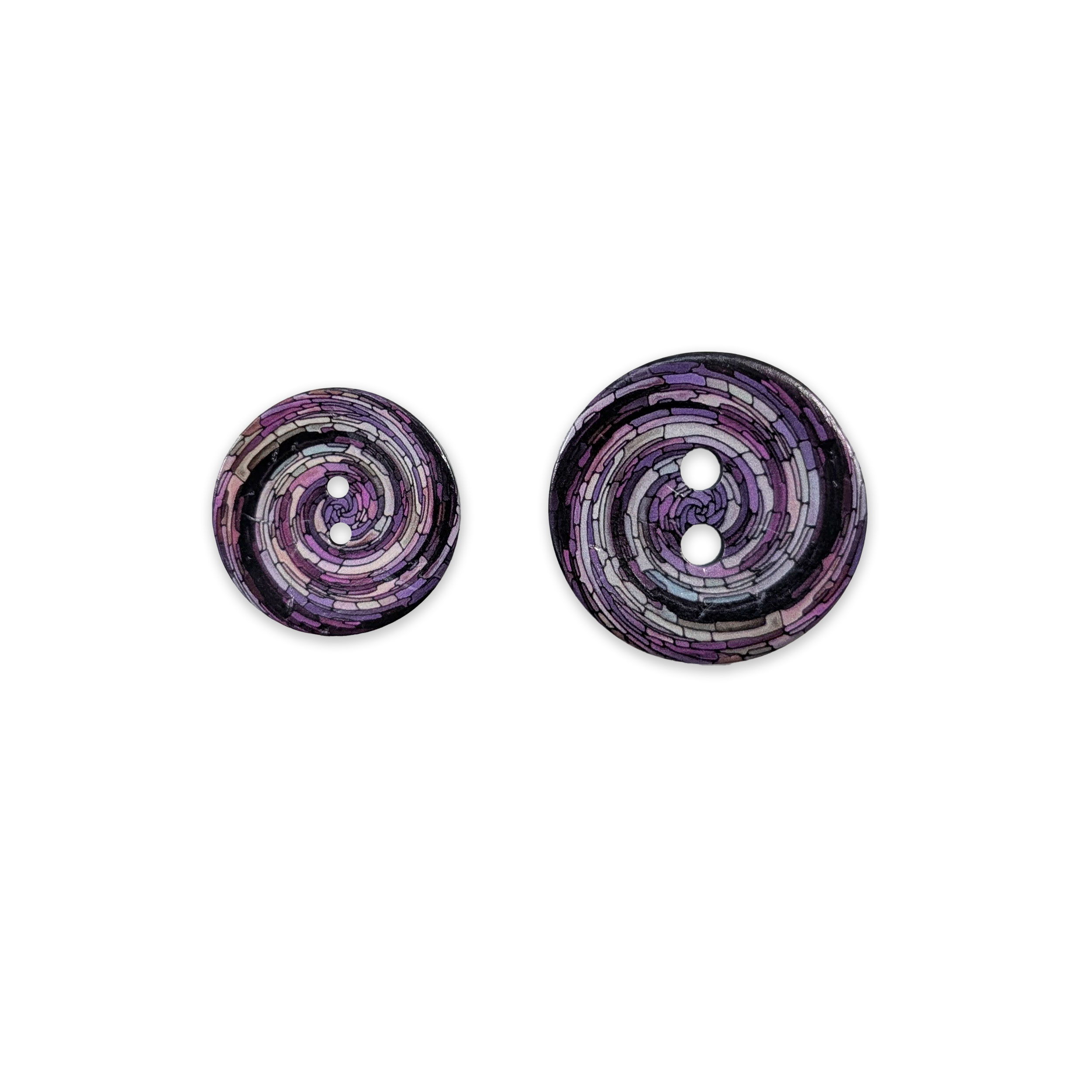 Bottone Spirale Viola 2 Fori Image