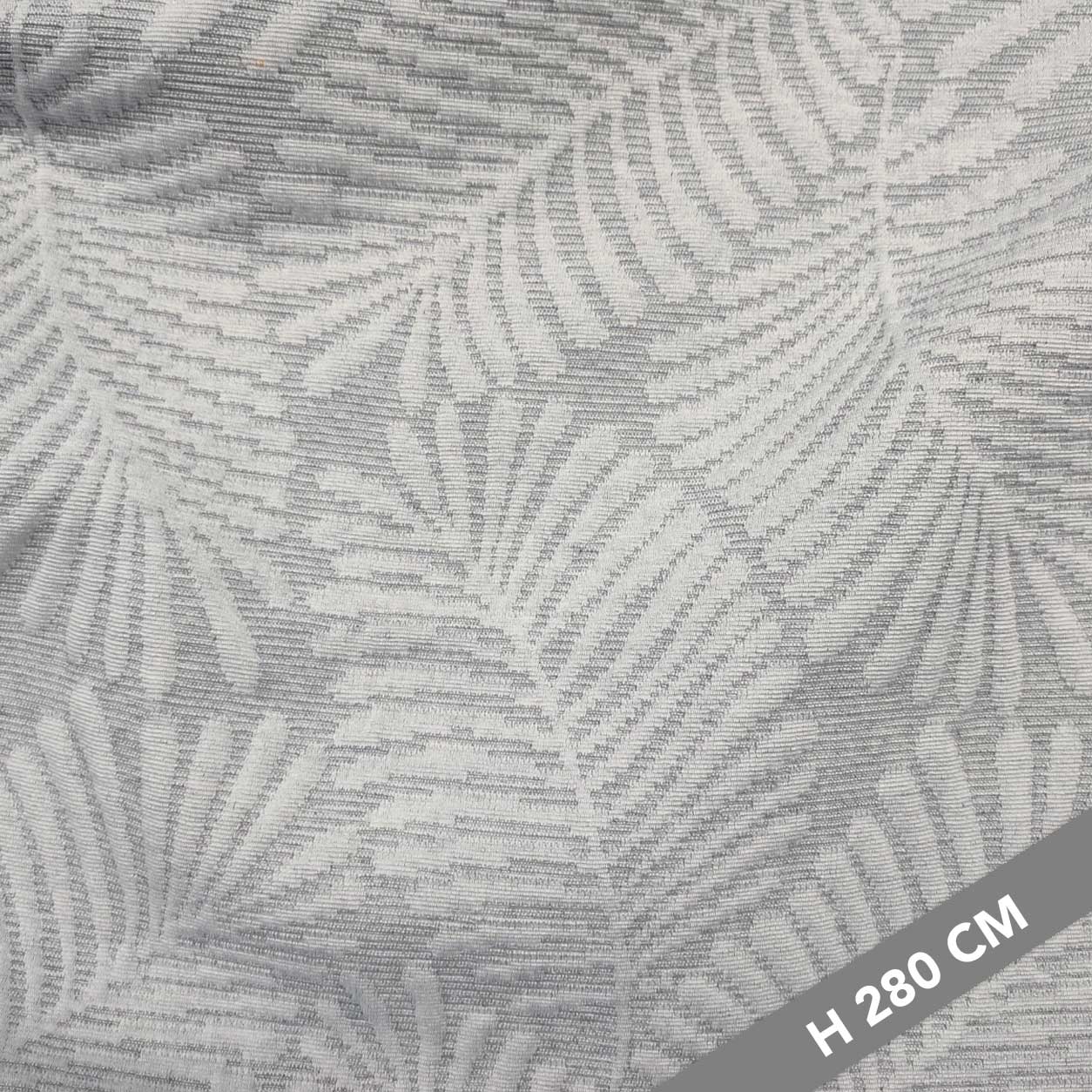 Jacquard Copriletto Matelassè Foglie Grigio Image