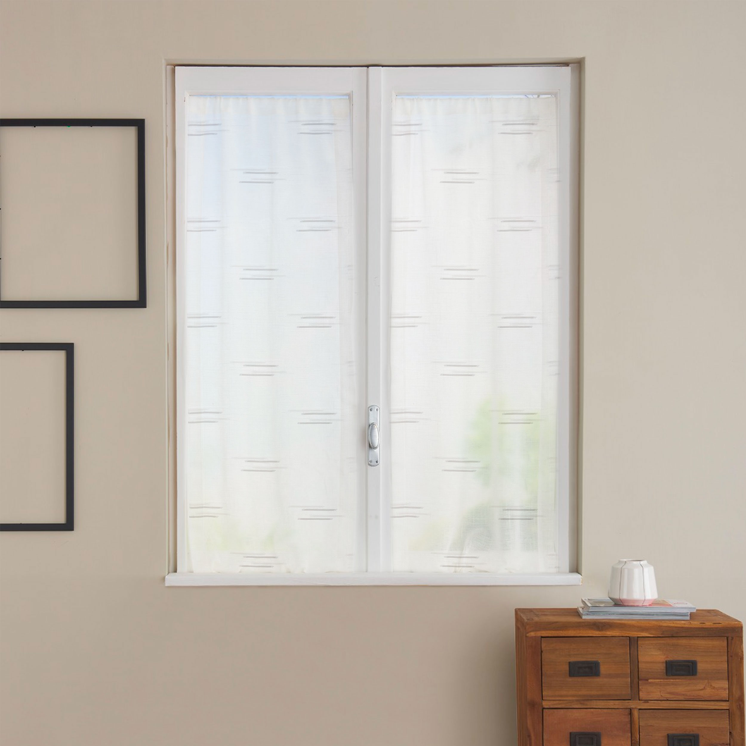Tessuto Tendino Fantasia Righe Grigio con Lurex Image