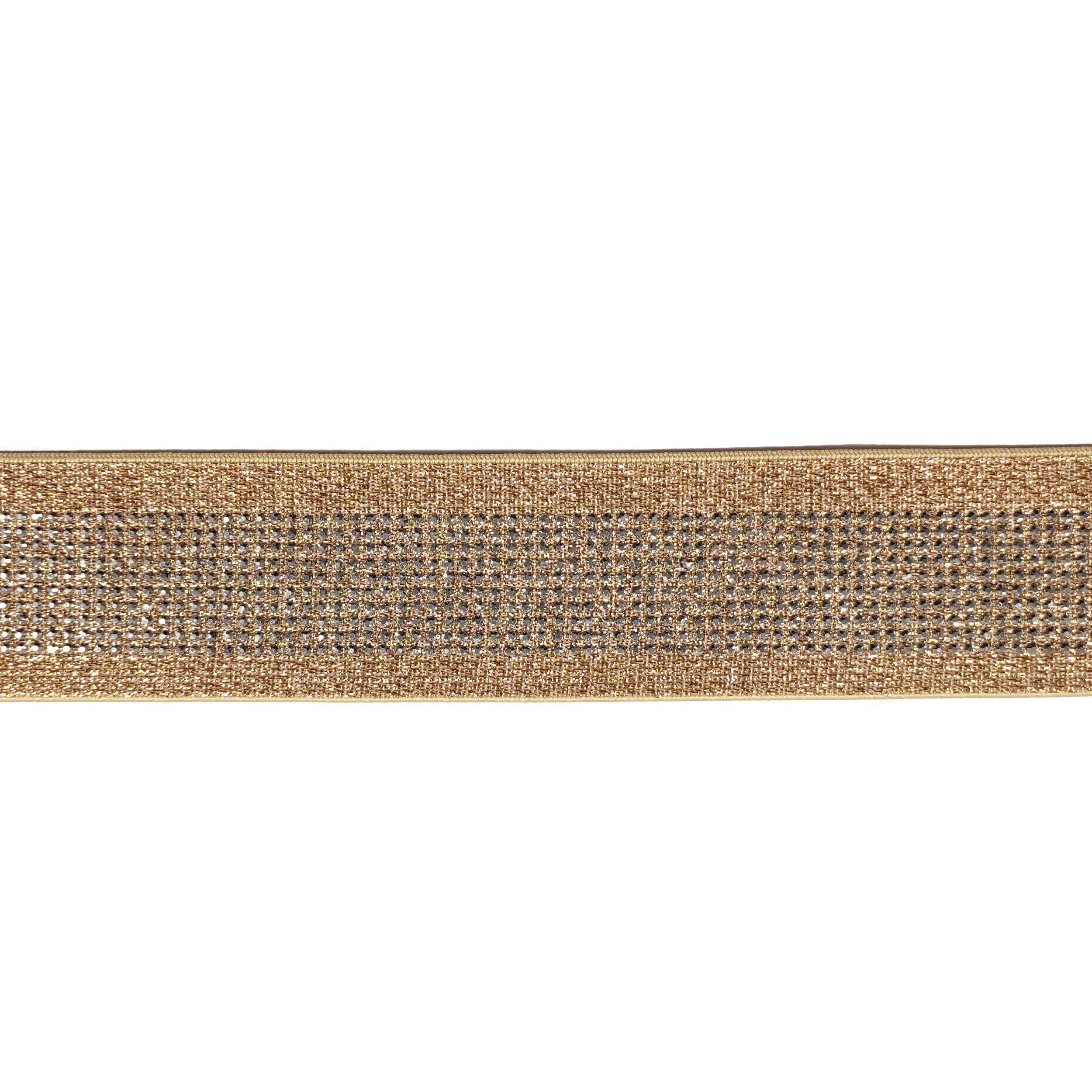 Elastico Oro con Strass Lurex
