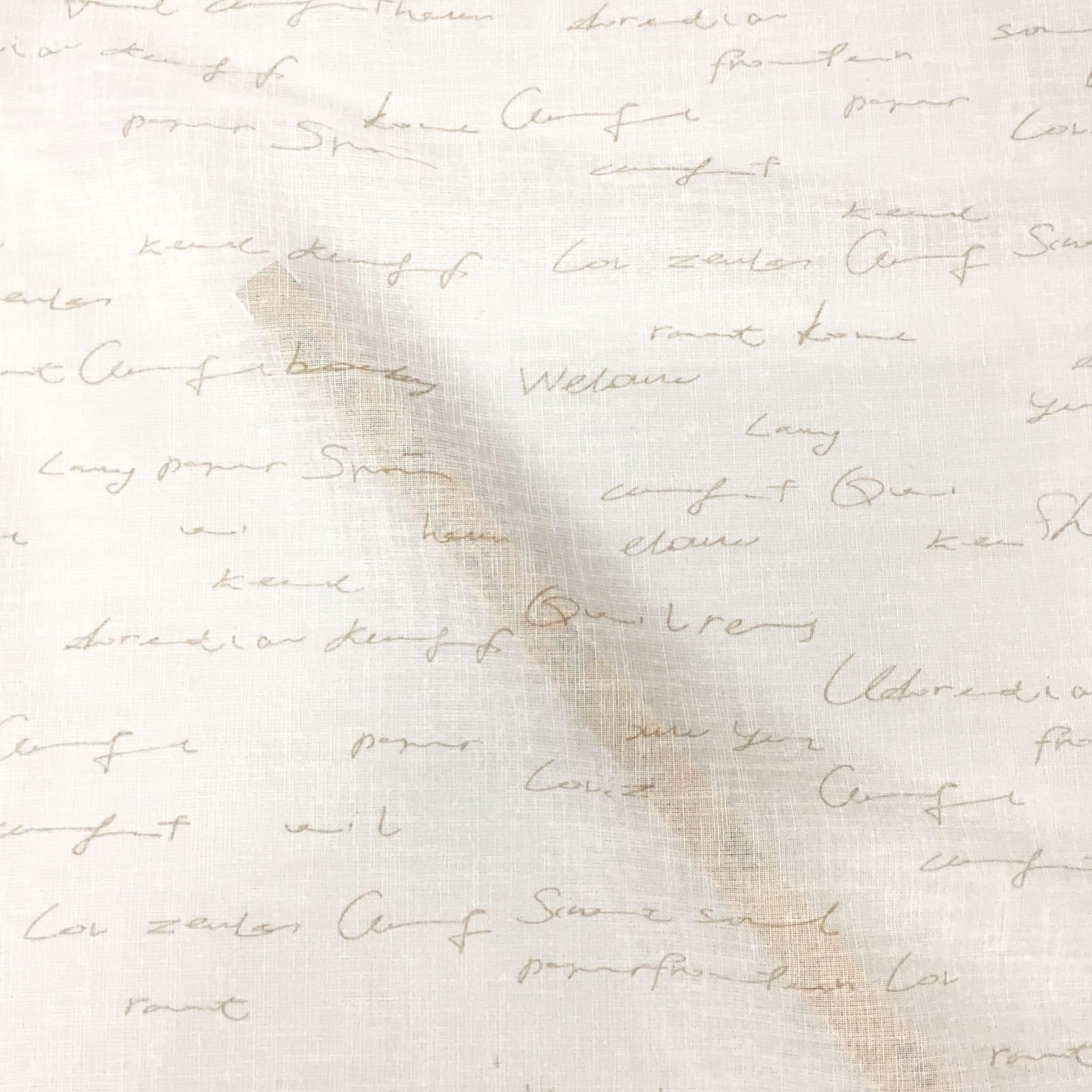 Tessuto Tenda Scritte - Tortora Image