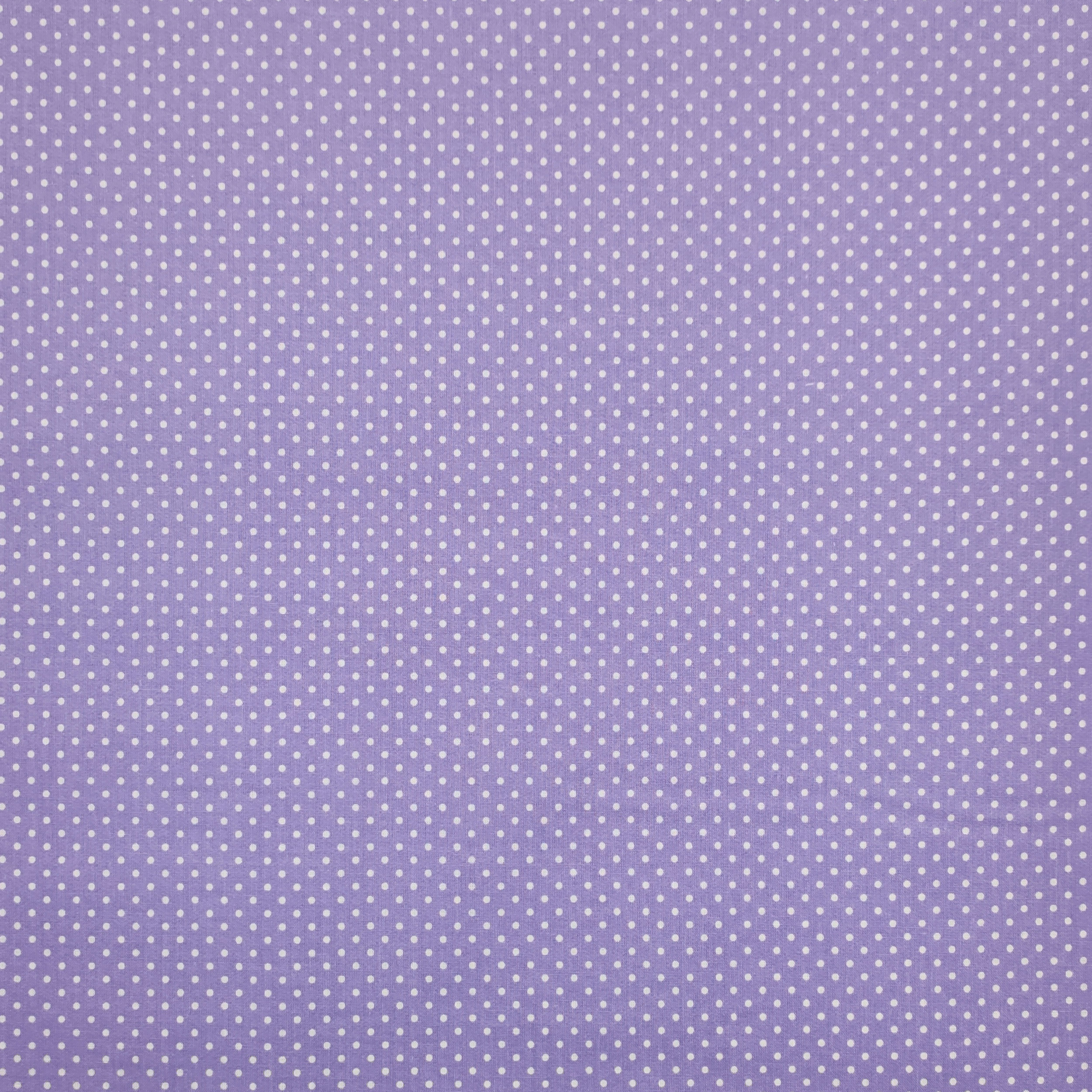 stoffa cotone pois sfondo lilla