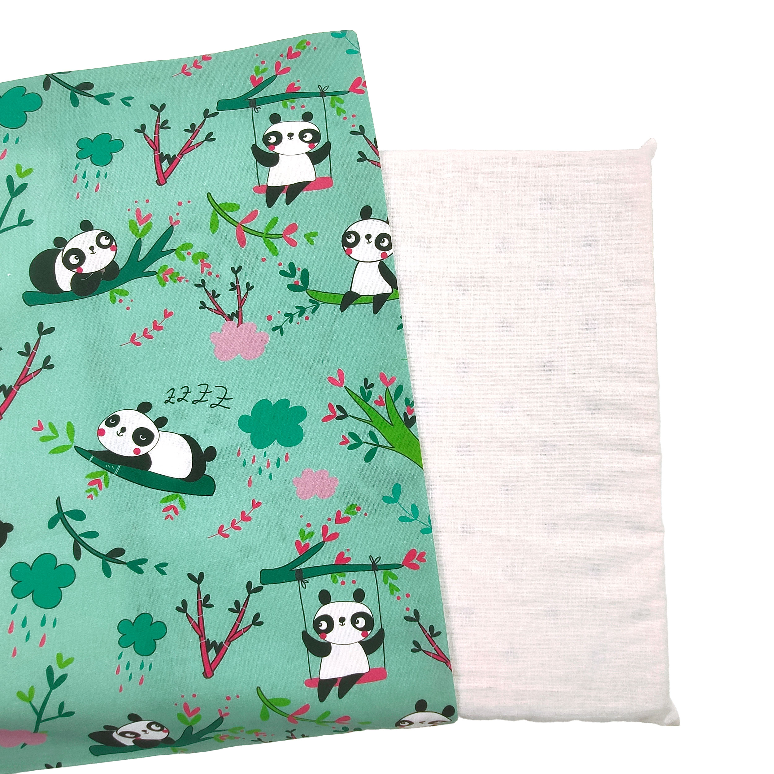 Federa Panda Sfondo Verde Menta