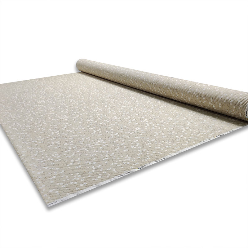 Tessuto Cotone Fantasia Fiorellini Beige