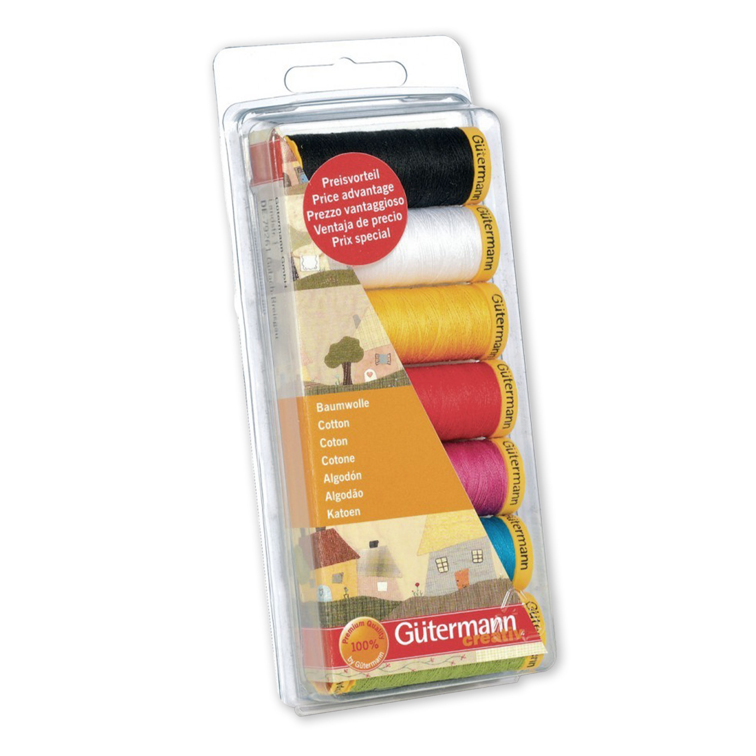 Gutermann Set 7 Bobine Filo Cotone 100 m Image
