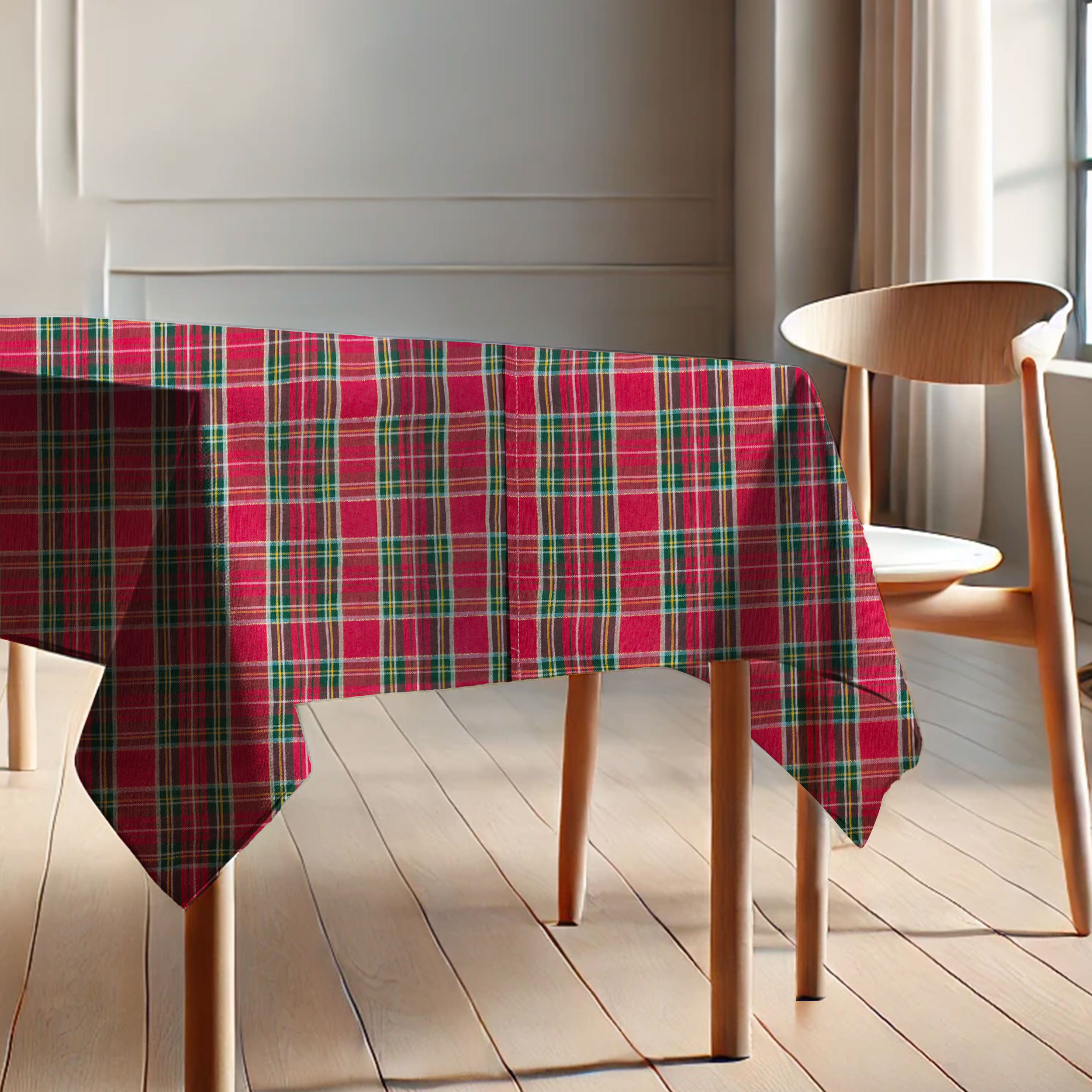 Tovaglia Confezionata Tartan Rosso e Verde