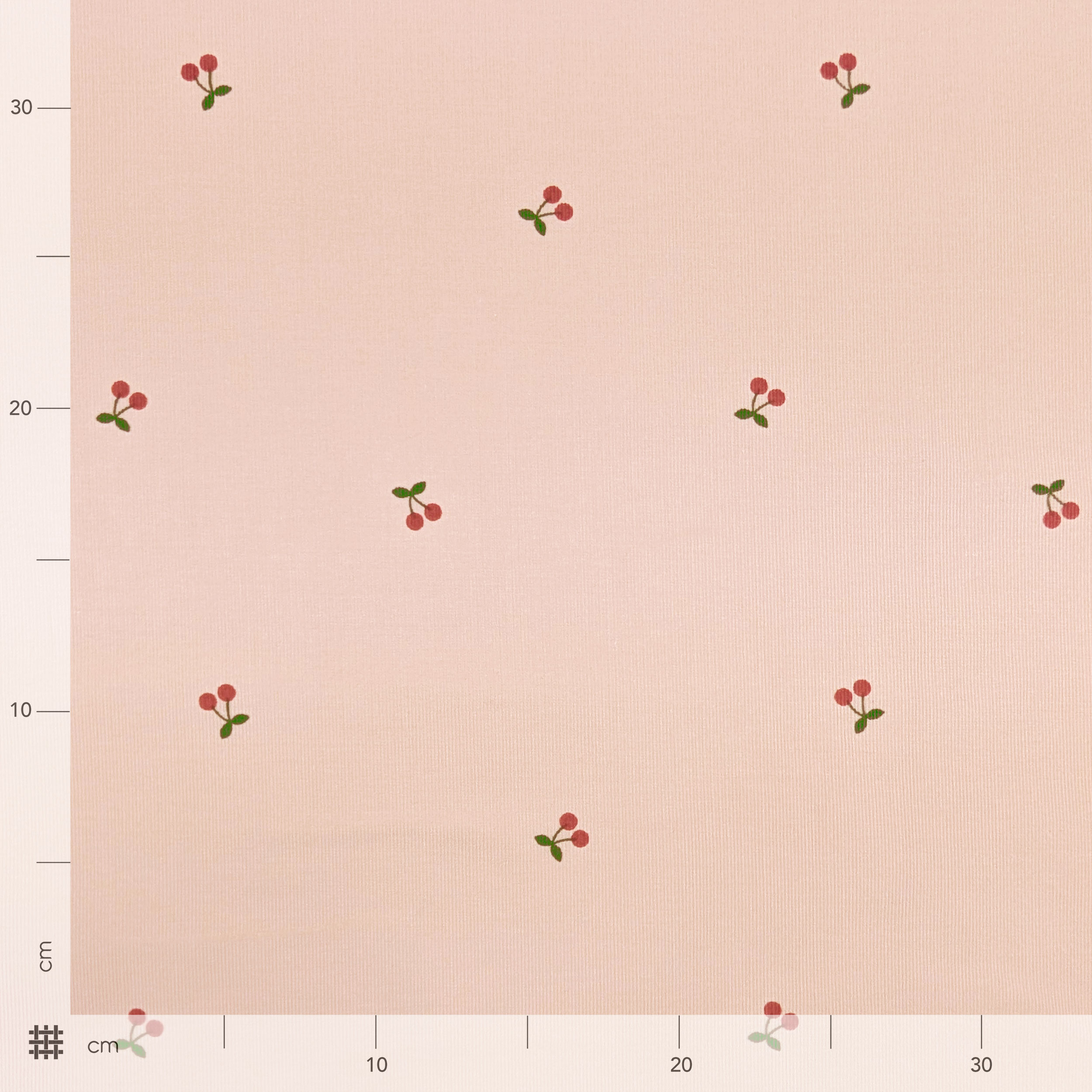 Velluto Mille Righe Ciliegie Sfondo Rosa Image