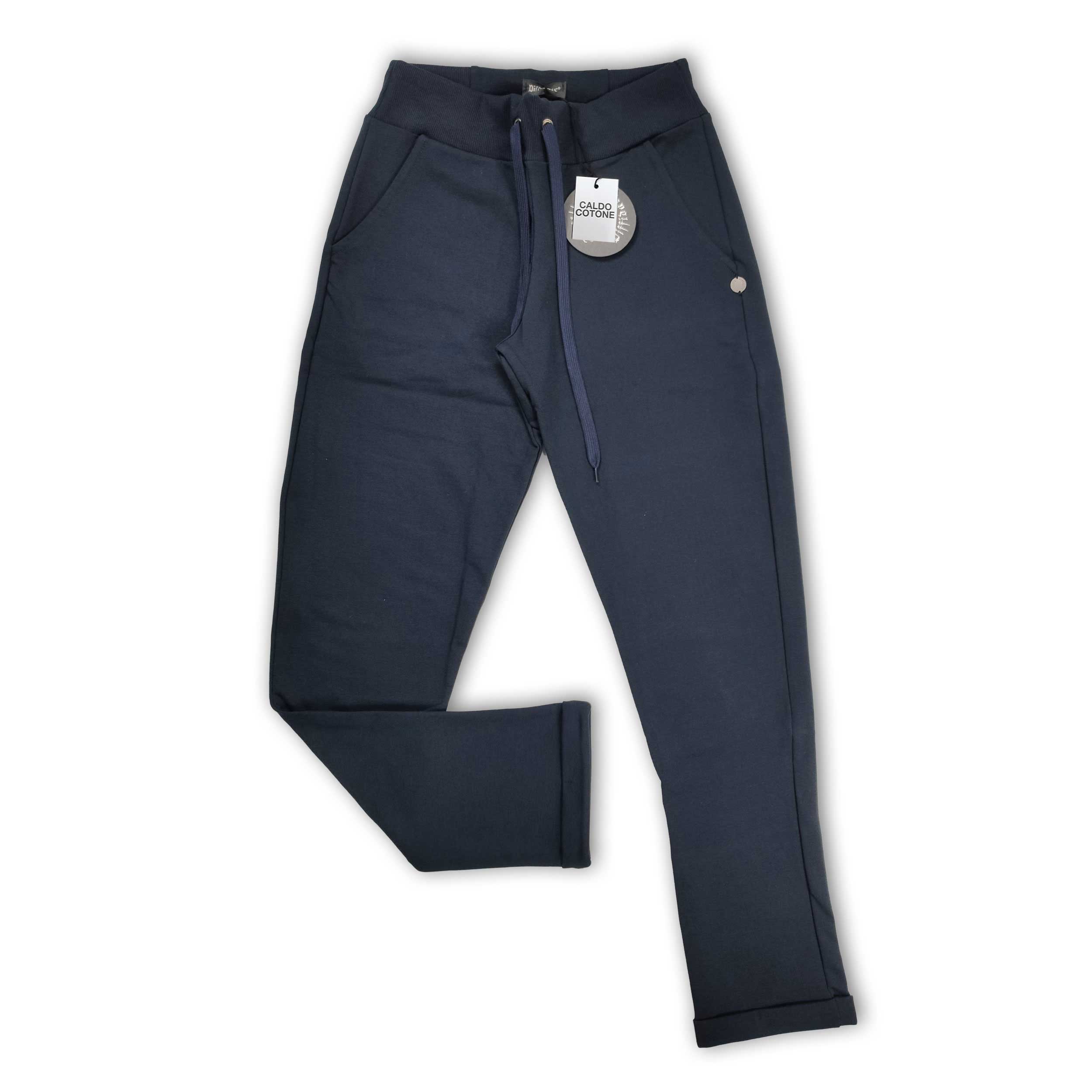 Pantalone in Caldo Cotone Blu Image