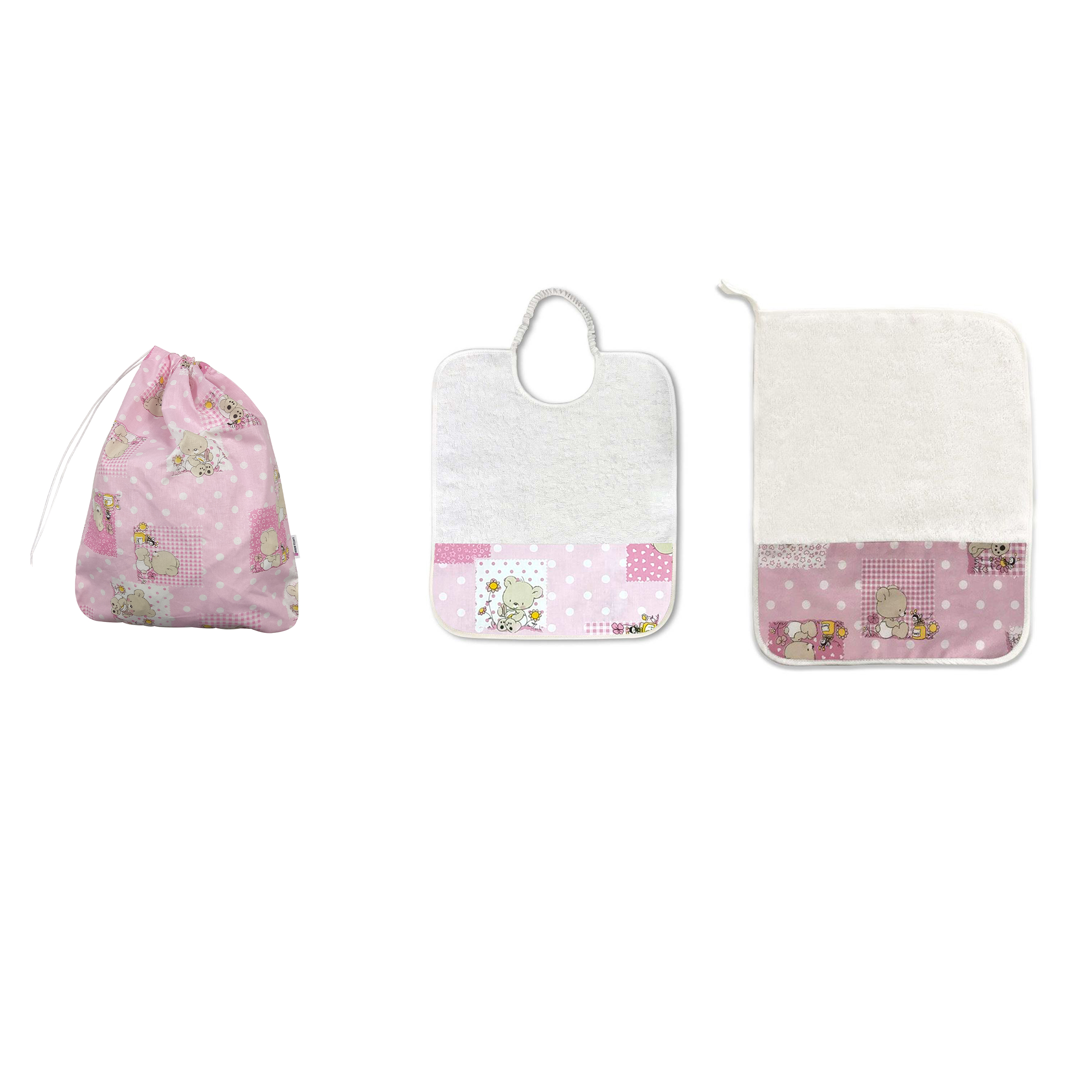 Coordinato Asilo Mini Orsetti e Api Rosa