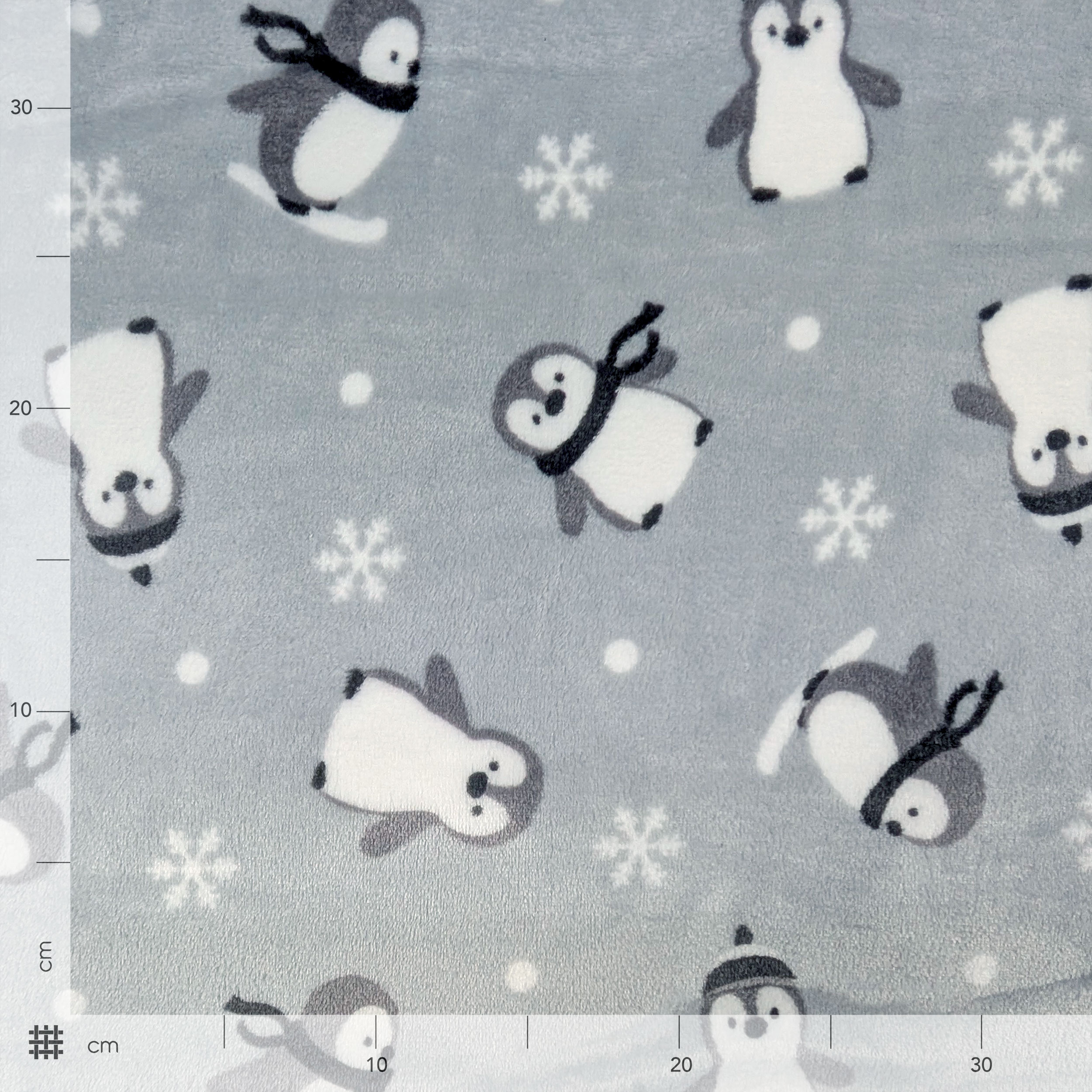 Pile Mano Cachemire Pinguini Sfondo Grigio Image