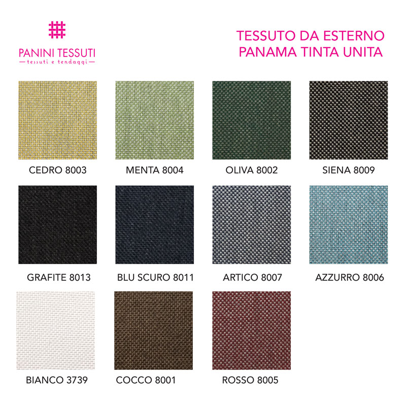 Tessuto da esterno panama varianti