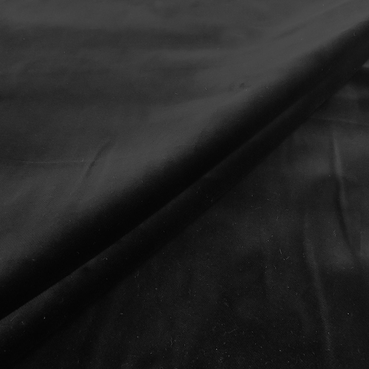 Tessuto in pile per tappezzeria al metro 200 x 160 cm tessuto in velluto decorativo per cucito tinta unita Nero 