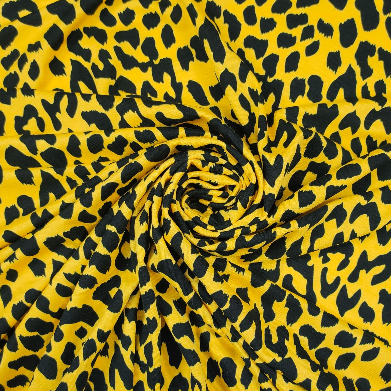 tessuto jersey leopardato sfondo giallo