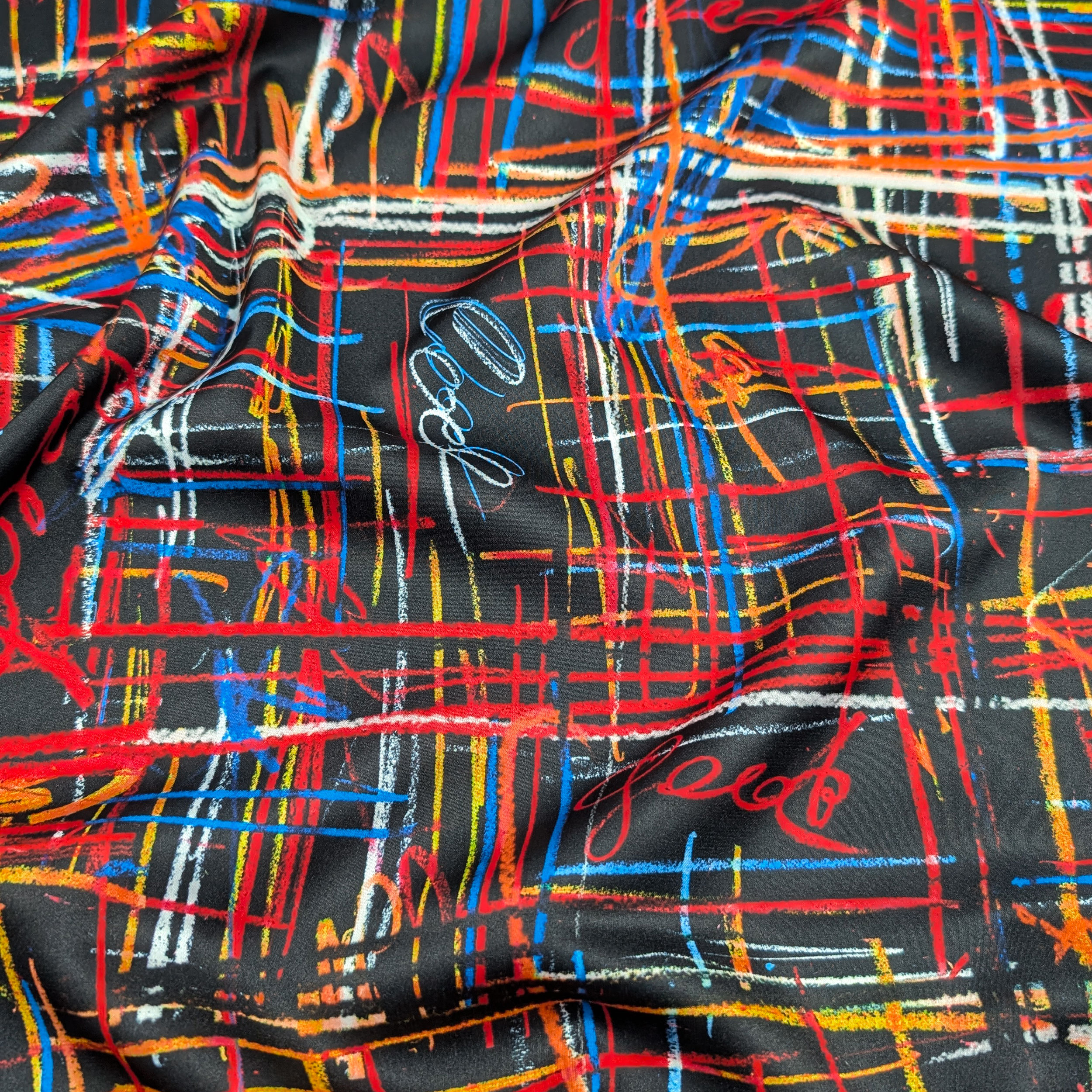 Raso Setato Alta Moda Fantasia Moderna Multicolor Image
