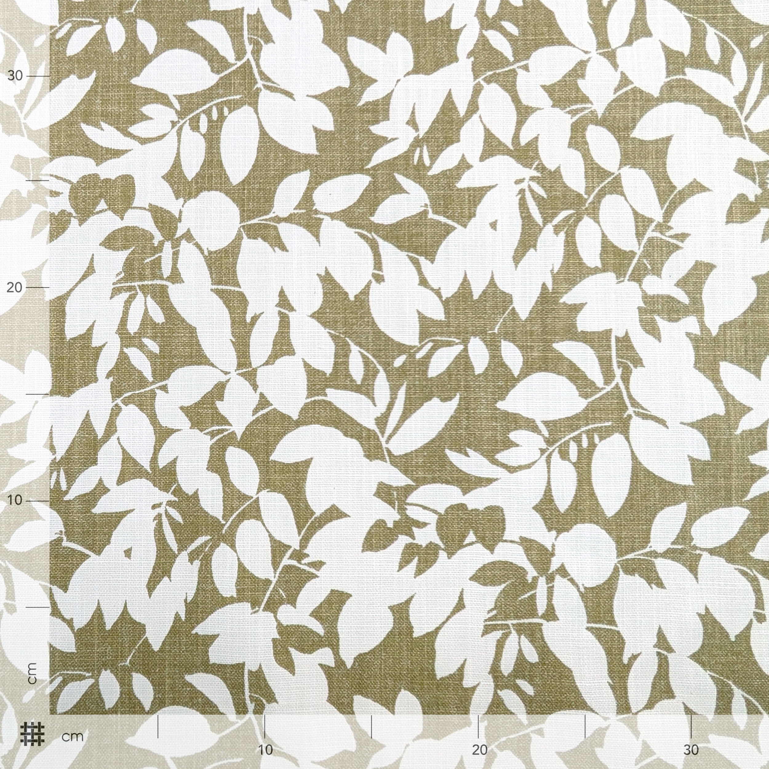 Cotone Lino Arredo Foglie Sfondo Oliva Image