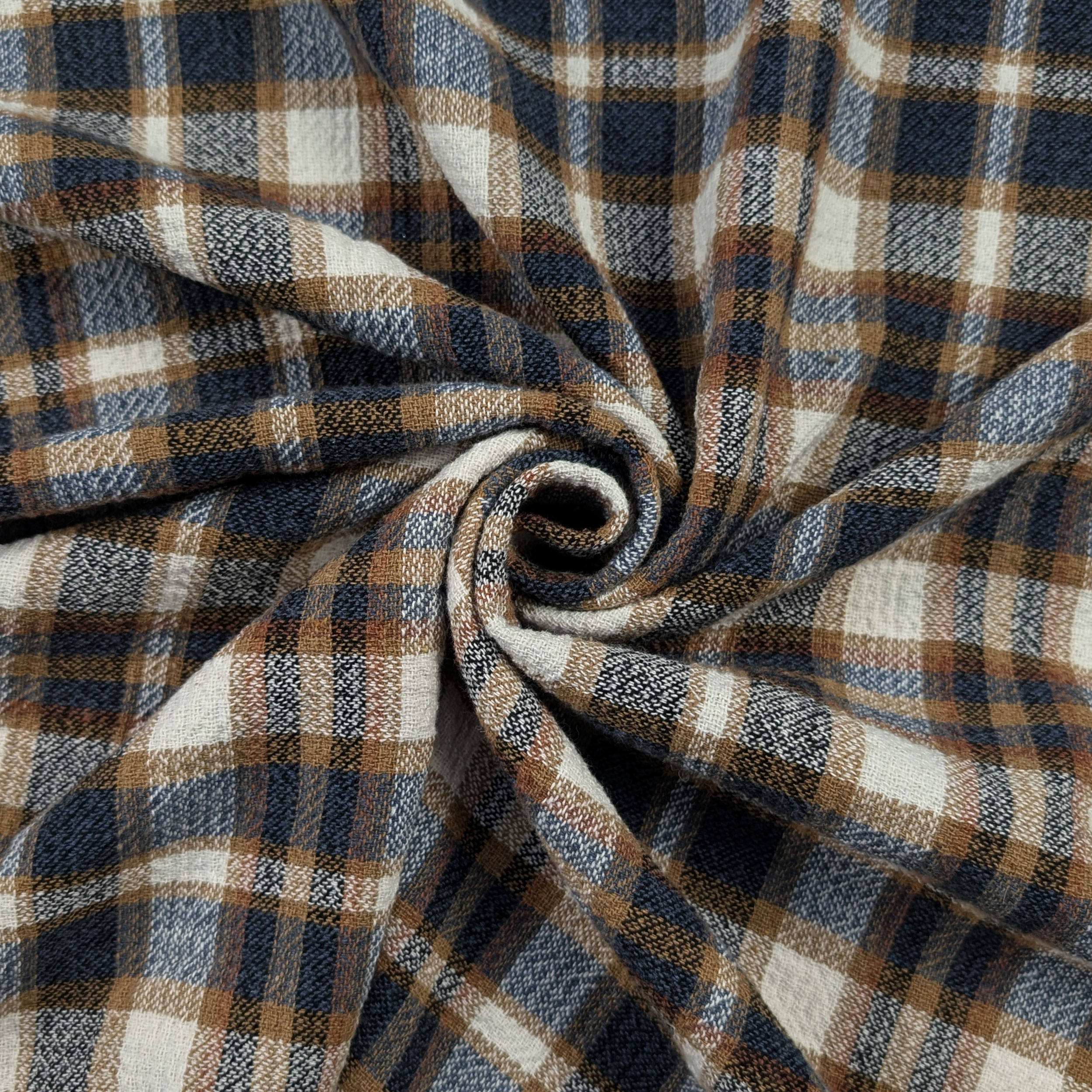 Tweed Tartan Beige e Blu Image